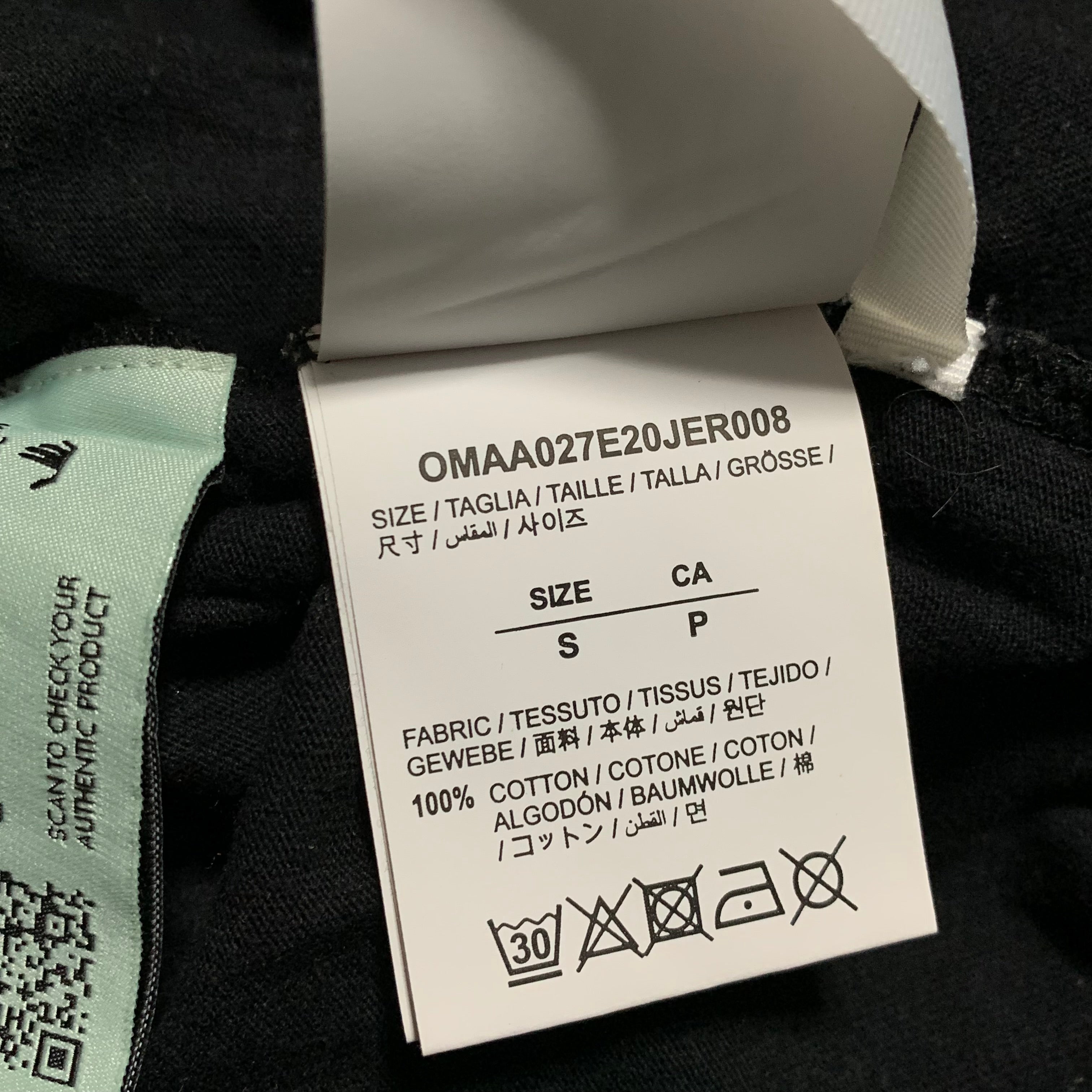 Off White Small Tee Caravaggio Arrows Black T-Shirt Virgil Abloh