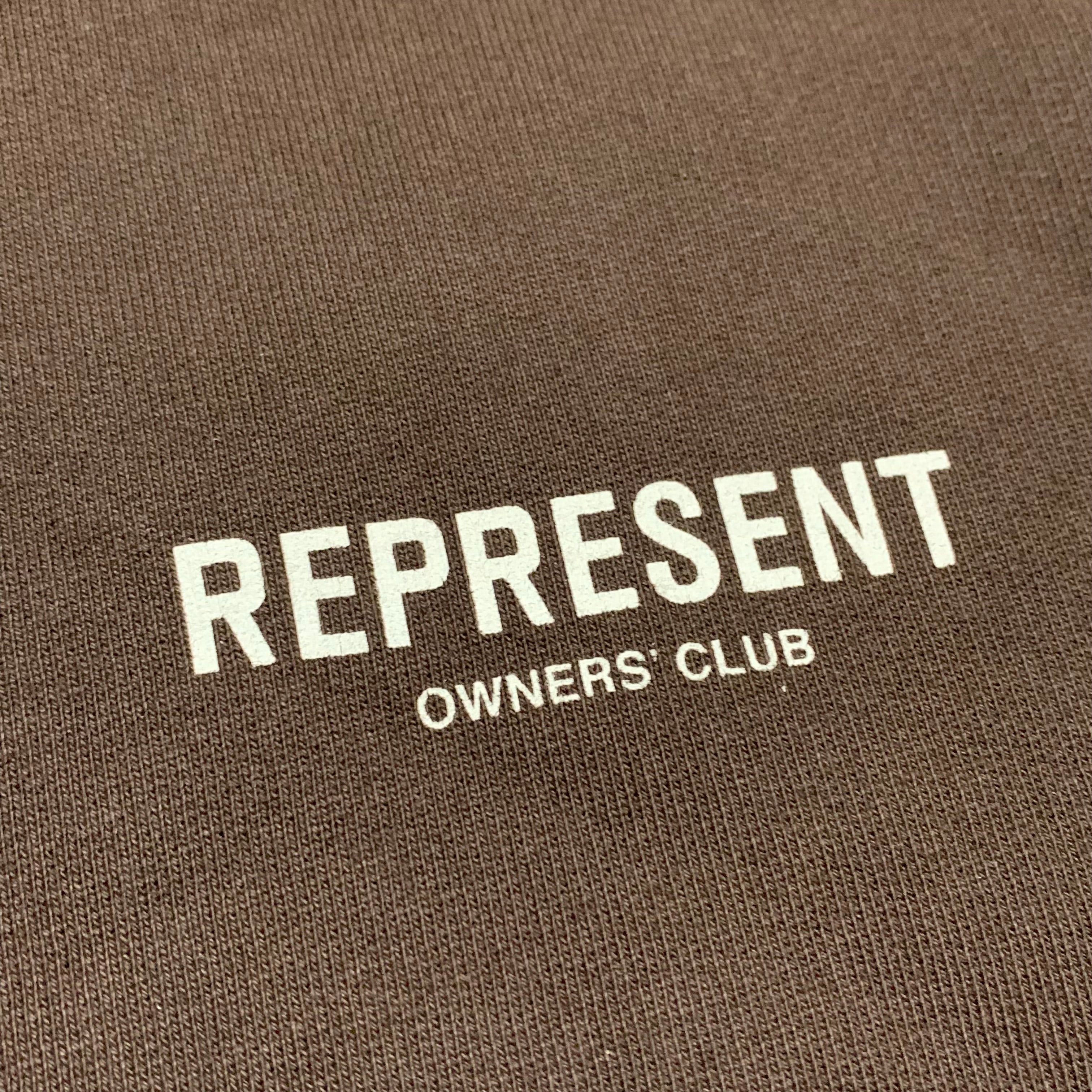 Represent Small Owners Club Brown Sweater Sweatshirt Crewneck