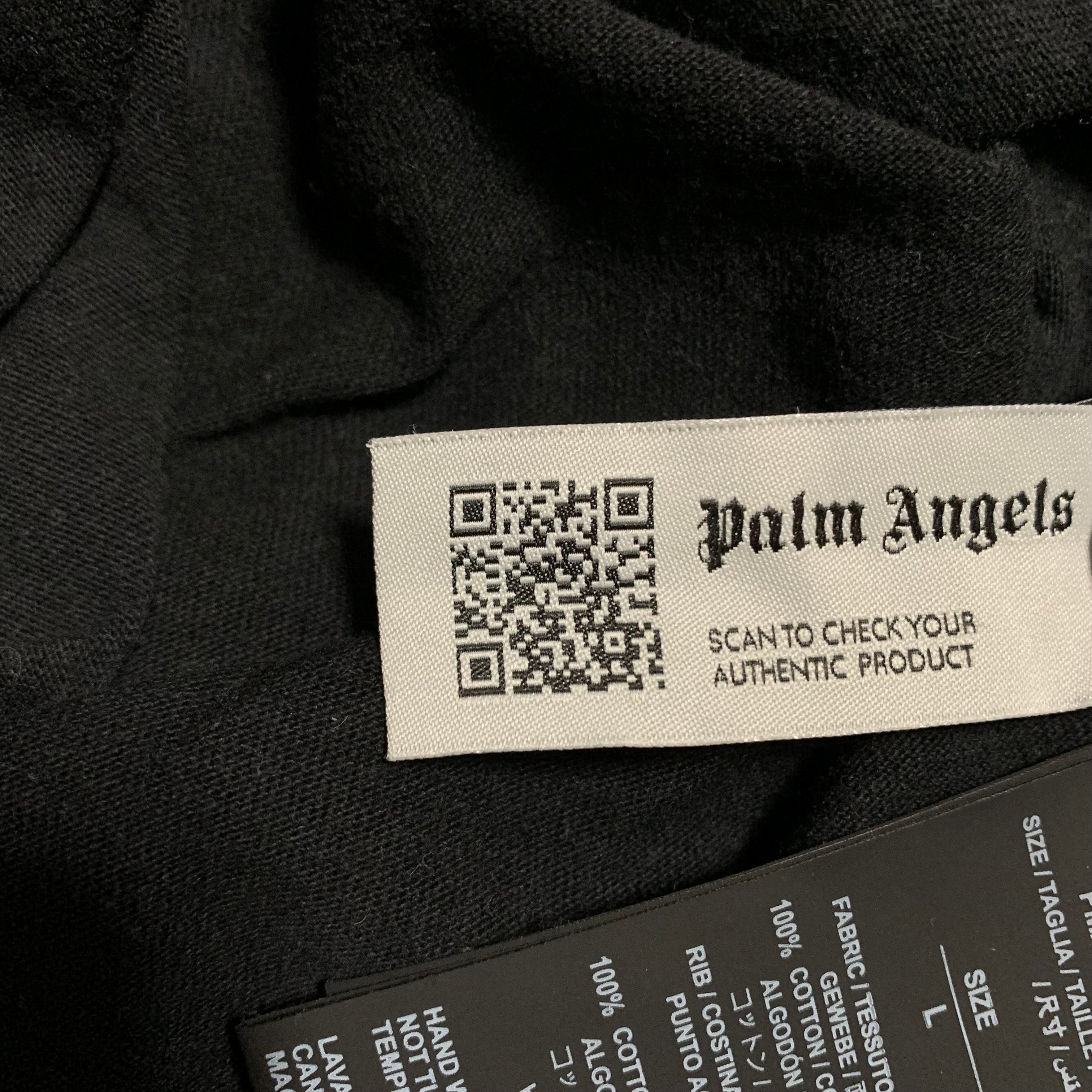 Palm Angels Large Los Angels Sprayed Black Tee