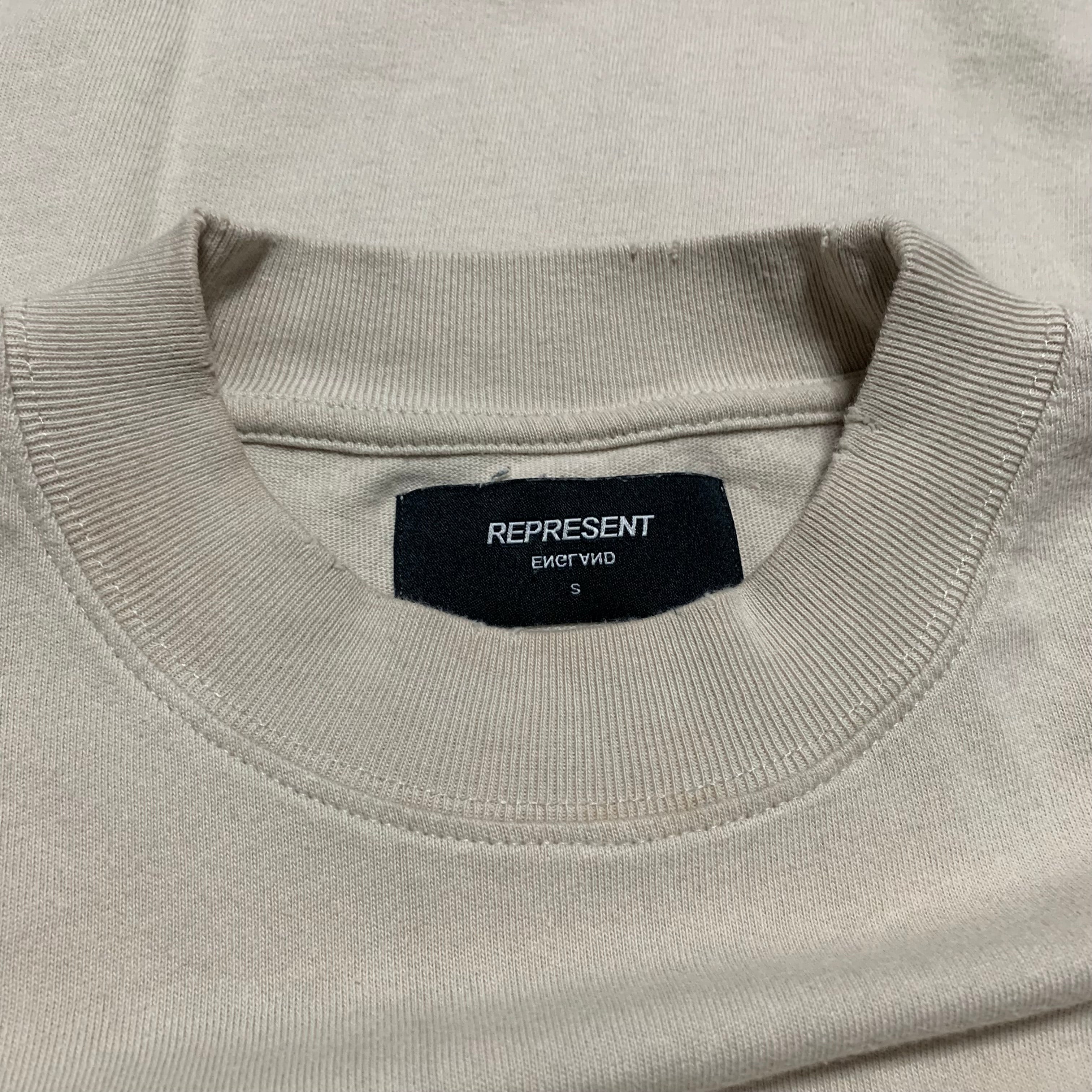 Represent Small British Thunder Vintage White Tee