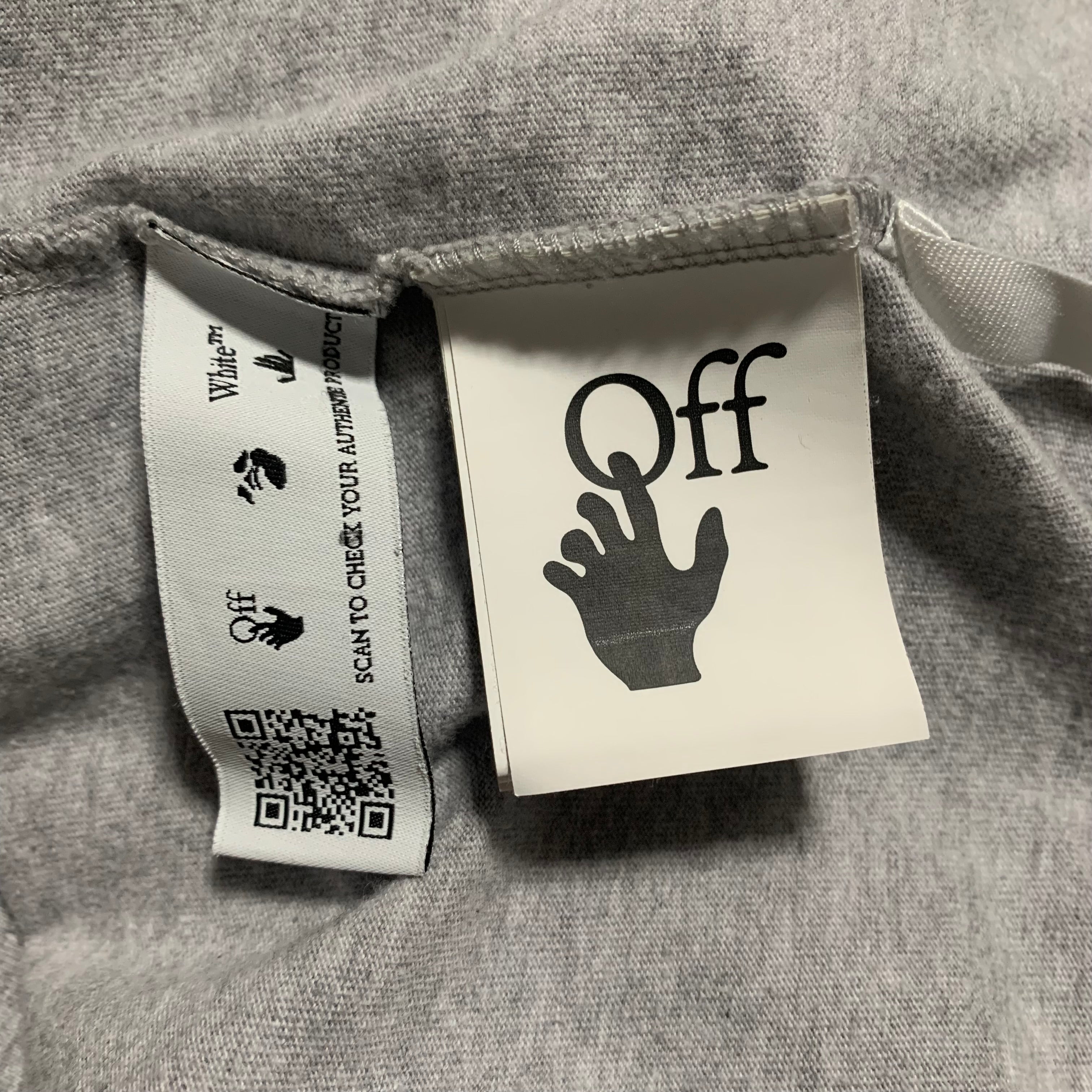 Off White Small Marker Arrows Grey Tee Virgil Abloh