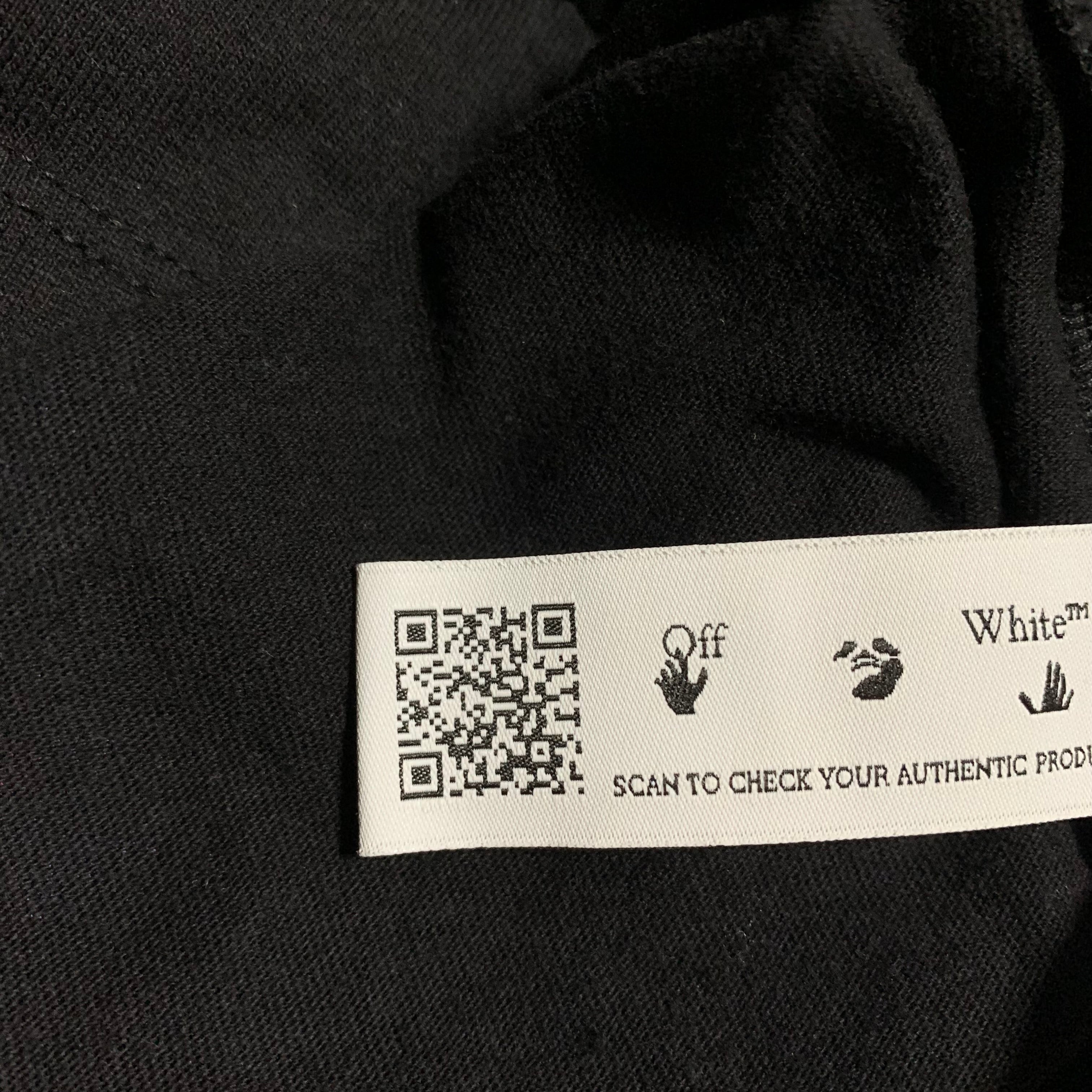 Off White Medium Degrade Lighting Arrows Black Tee Virgil Abloh