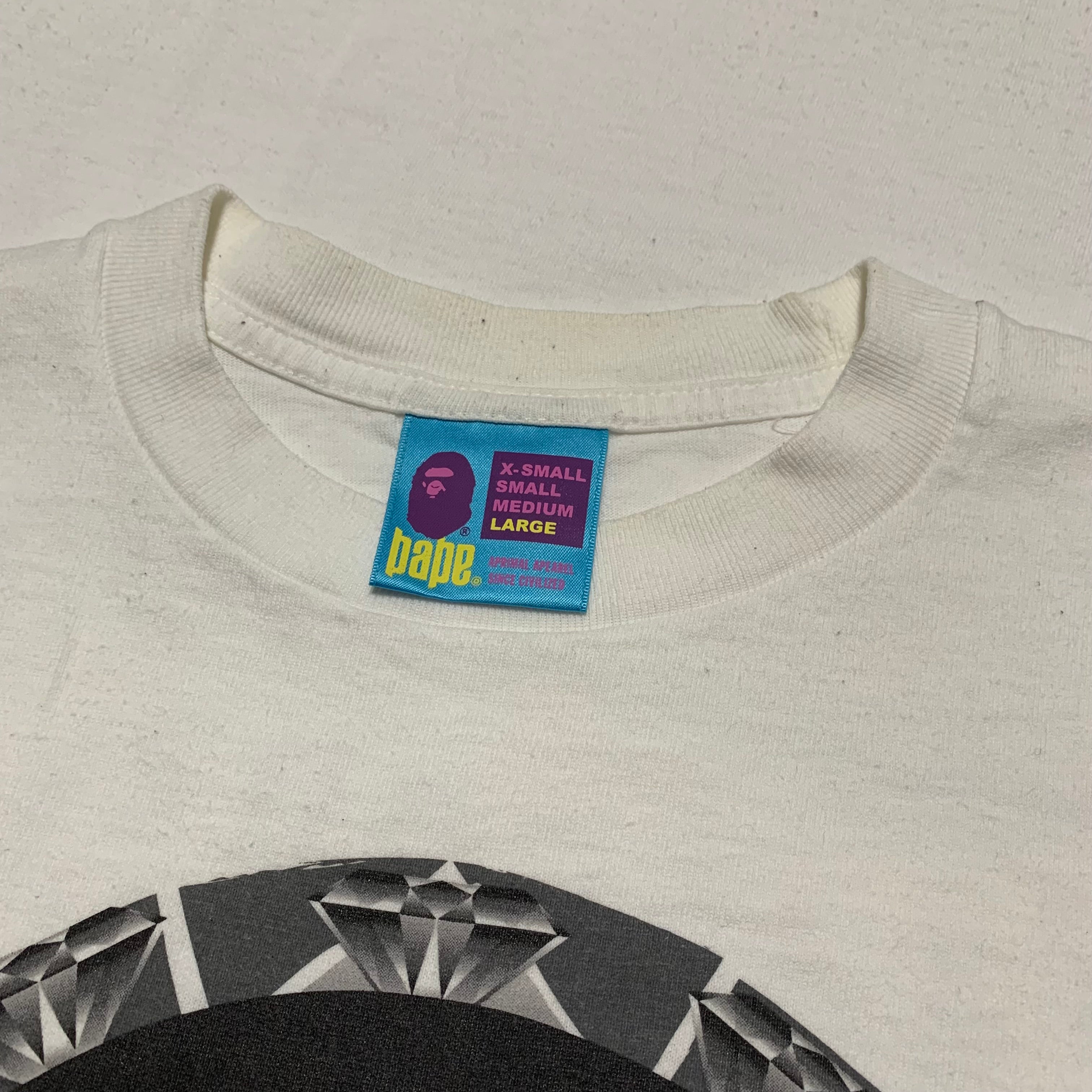 Bape Large Graphic White Tee A Bathing Ape Barcode 2005