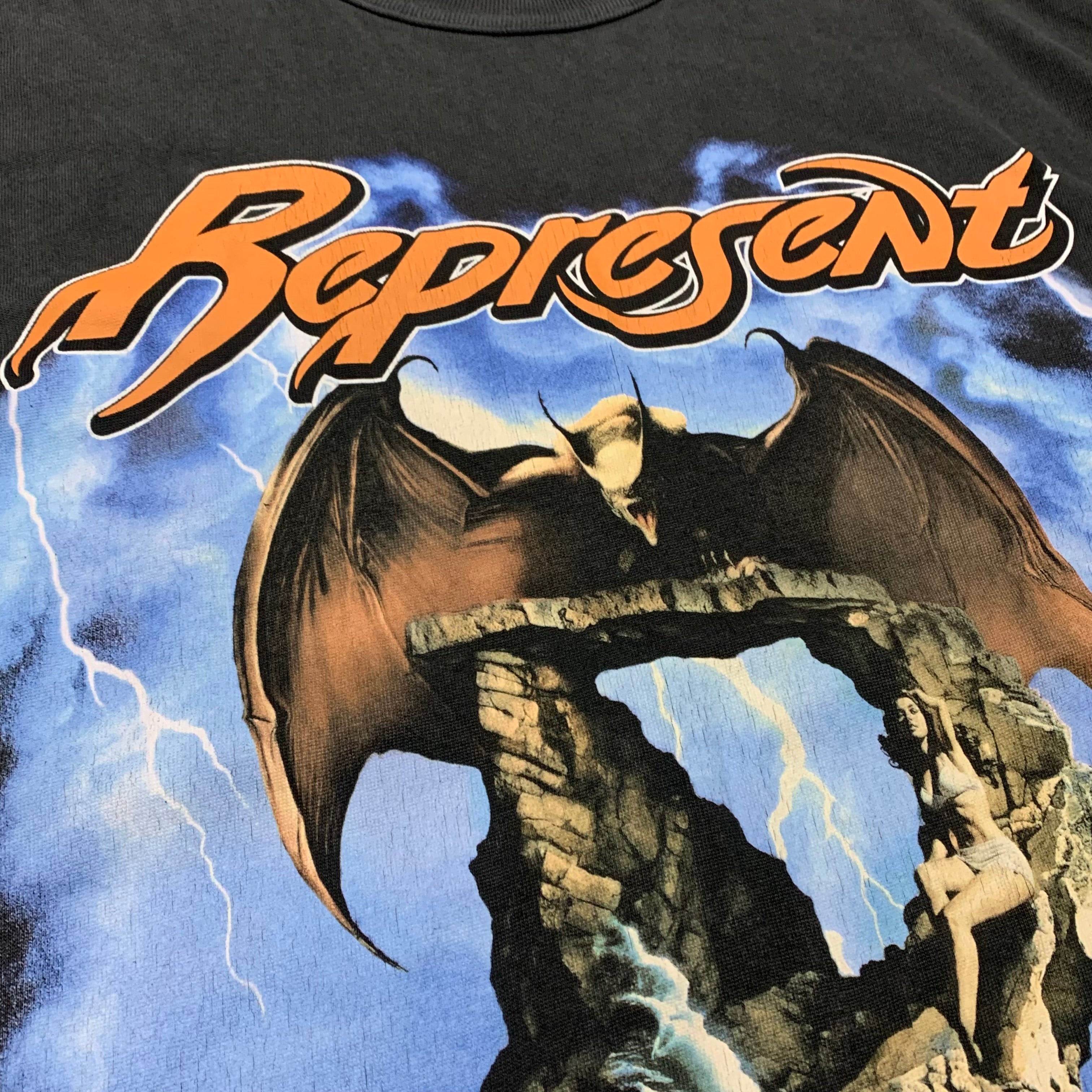 Represent Medium Marais Great Ocean Vintage Black Tee