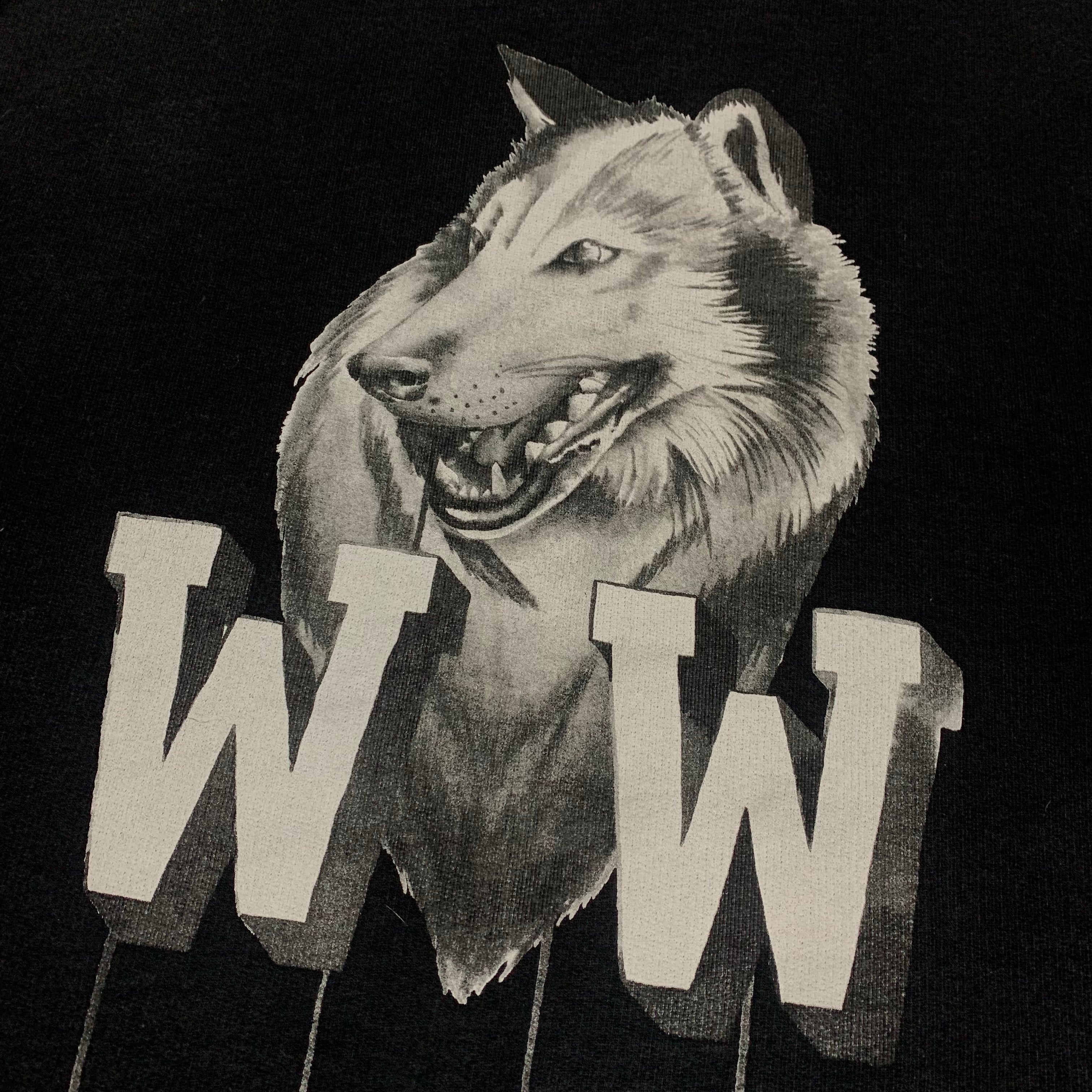 Off White Medium Wolf Sweatshirt Crewneck Black Virgil Abloh