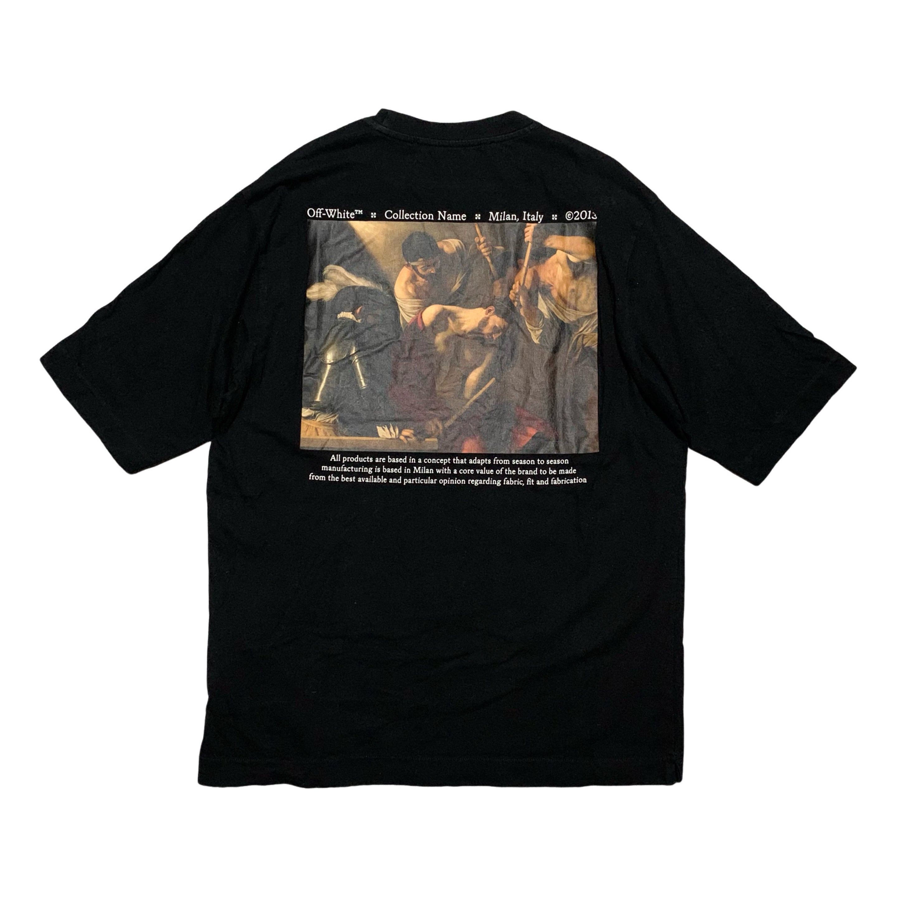 Off White Medium Caravaggio Painting Black Tee Virgil Abloh