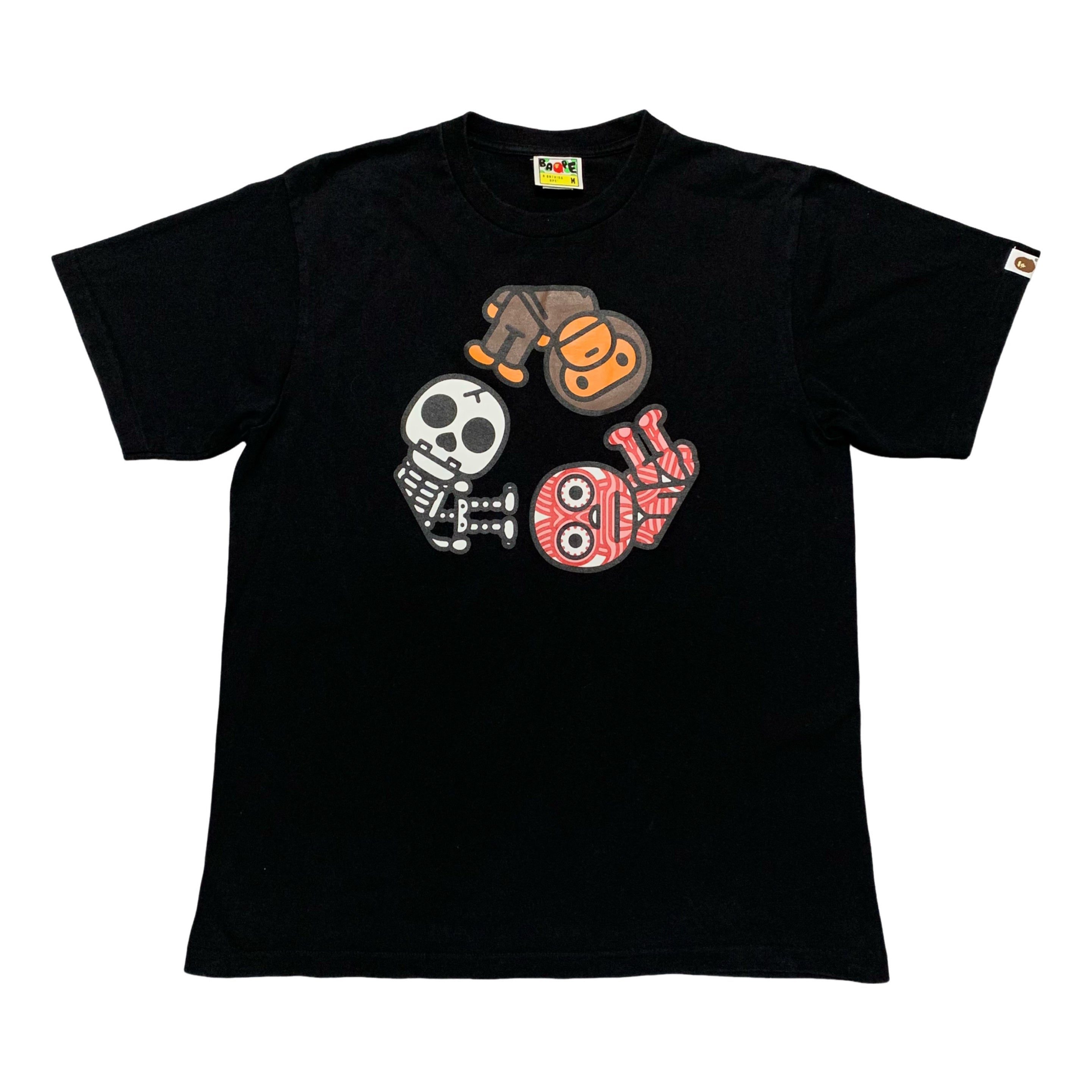 Bape Large Recycle Baby Milo Black Tee A Bathing Ape