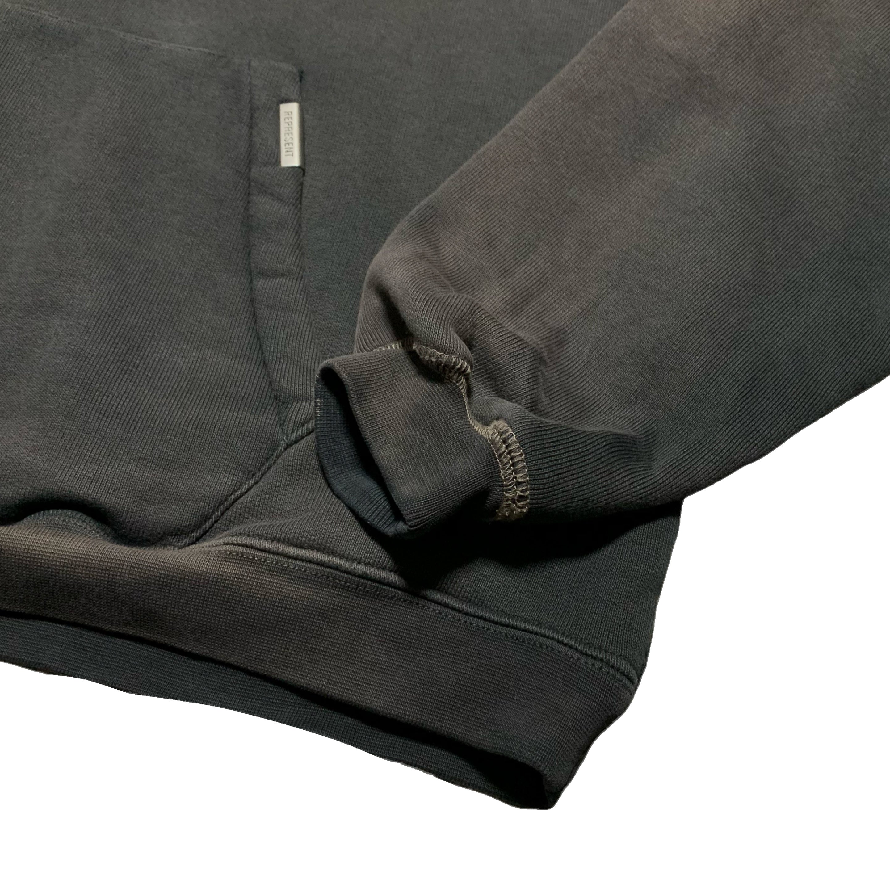 Represent XXS Initial Stained Black Hoodie Oversized Fit