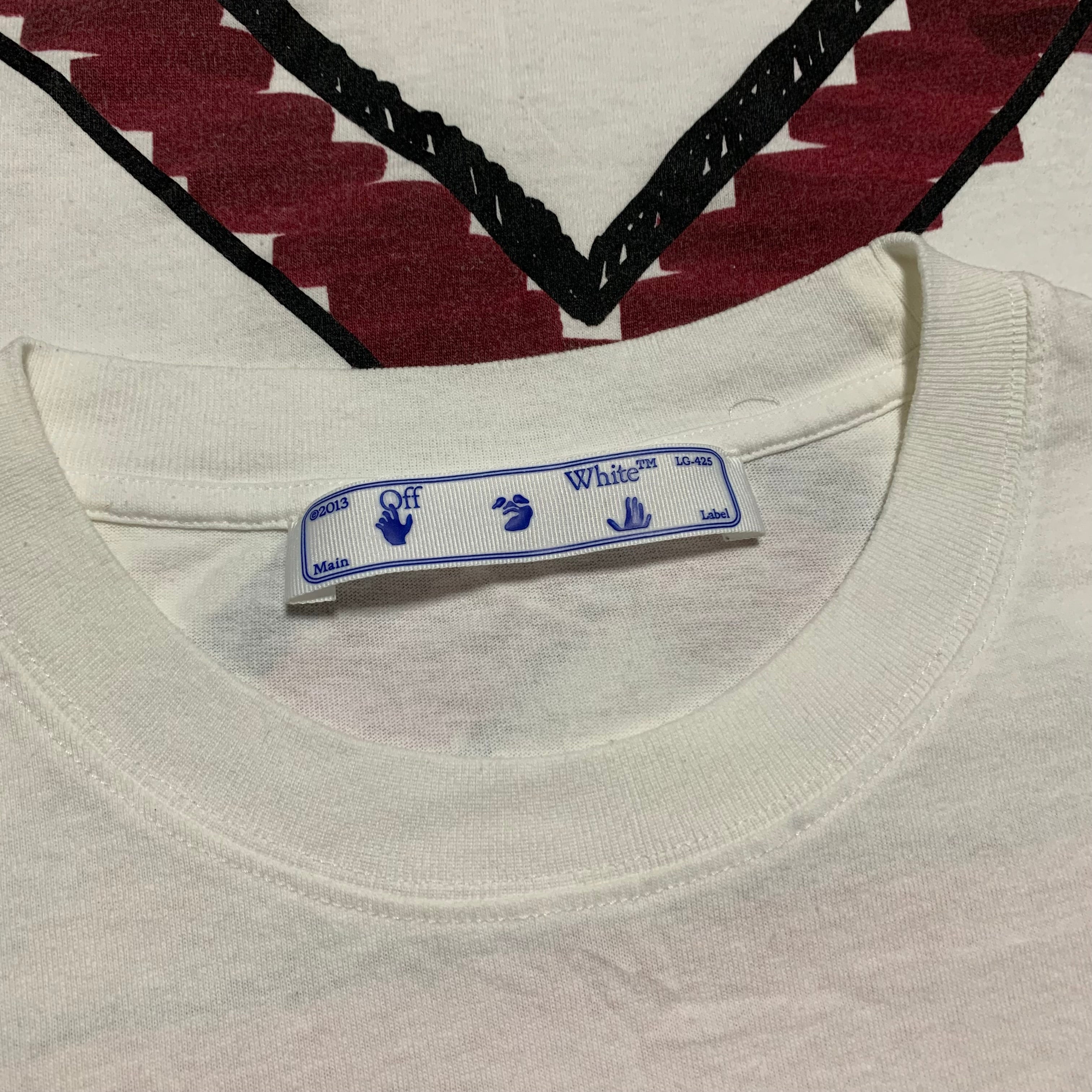 Off White Medium Marker Arrows White Tee Virgil Abloh