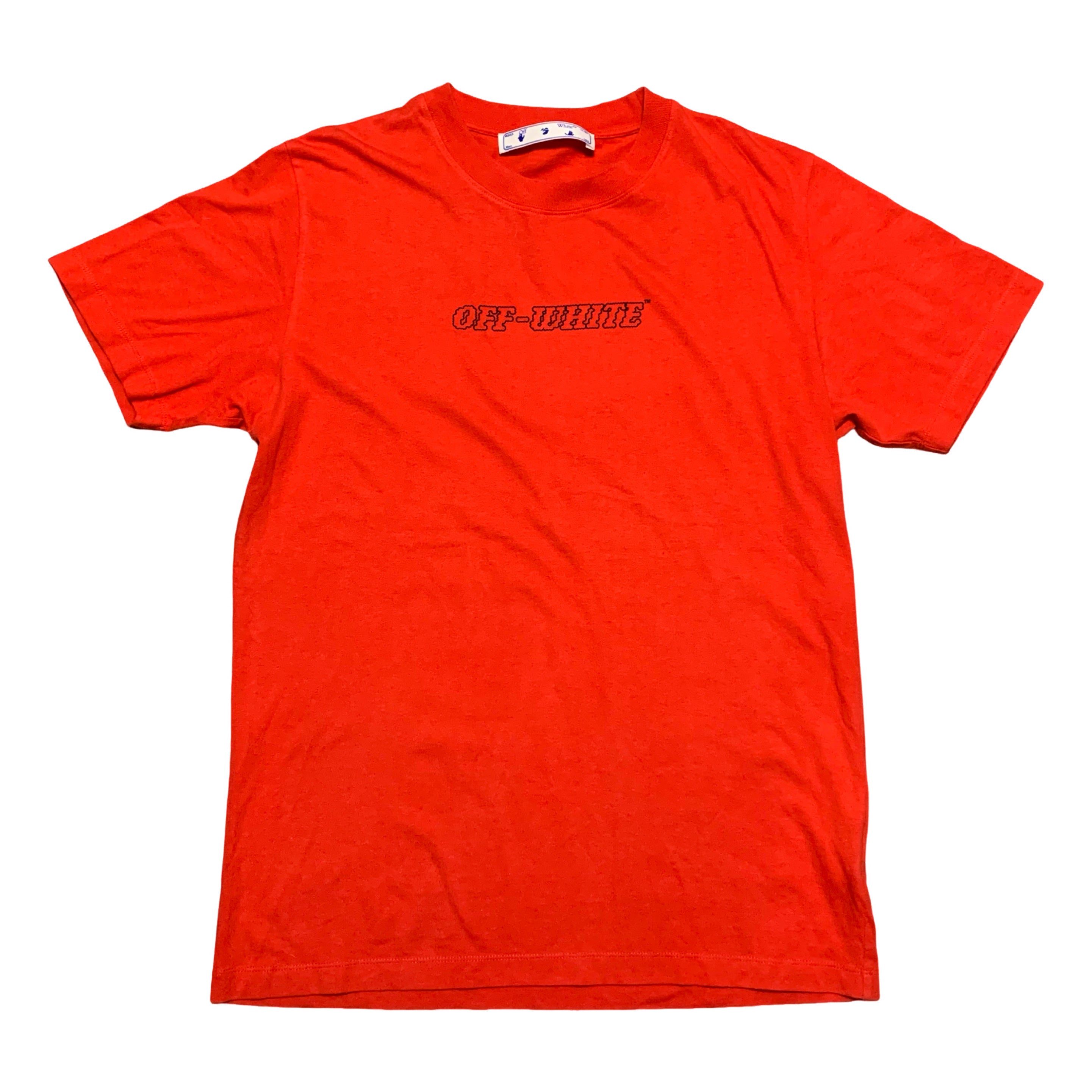 Off White Large Gun Fingers Red Tee Virgil Abloh