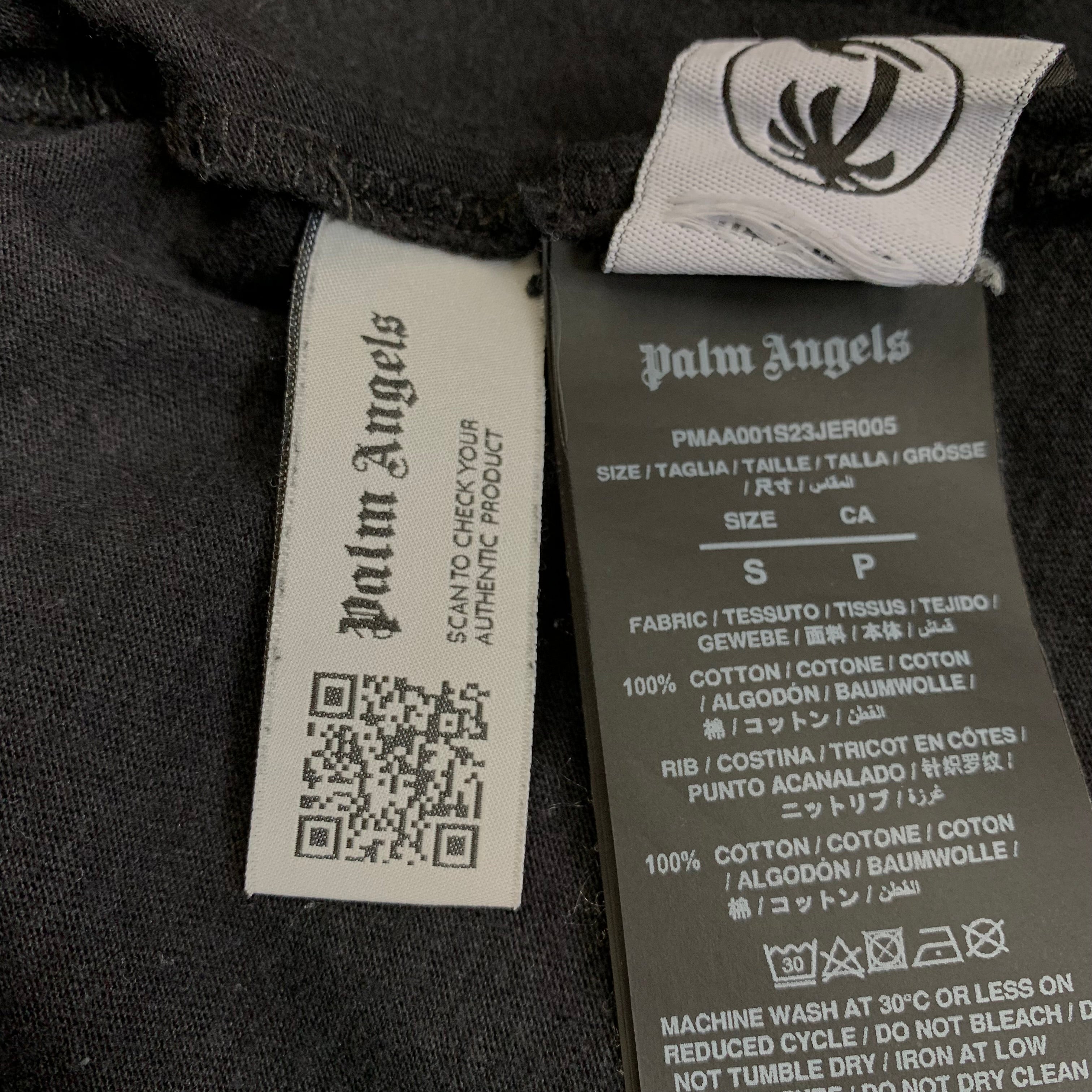 Palm Angels Small Tee Shark Split Black T-Shirt
