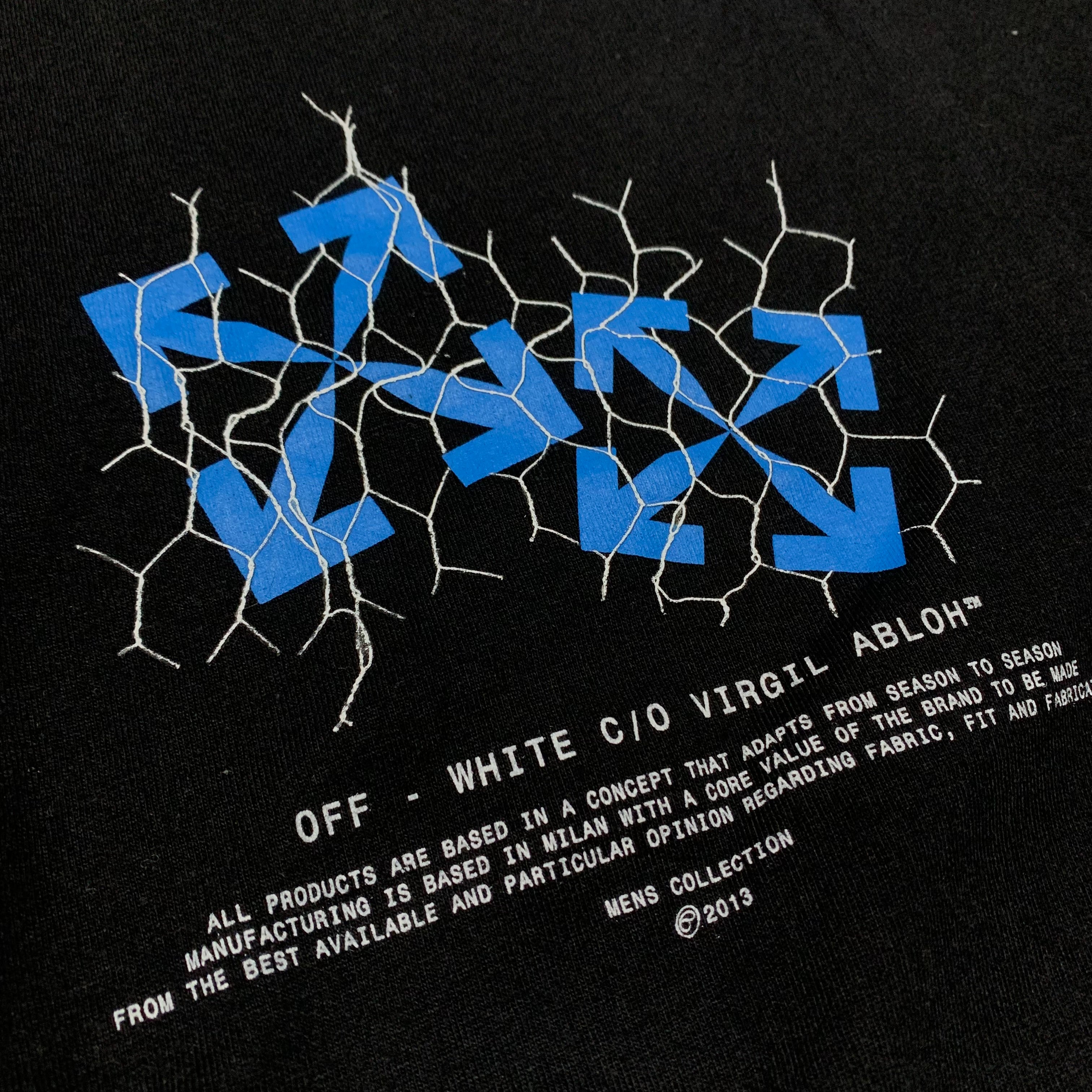 Off White Medium Fence Arrows Black Tee Virgil Abloh