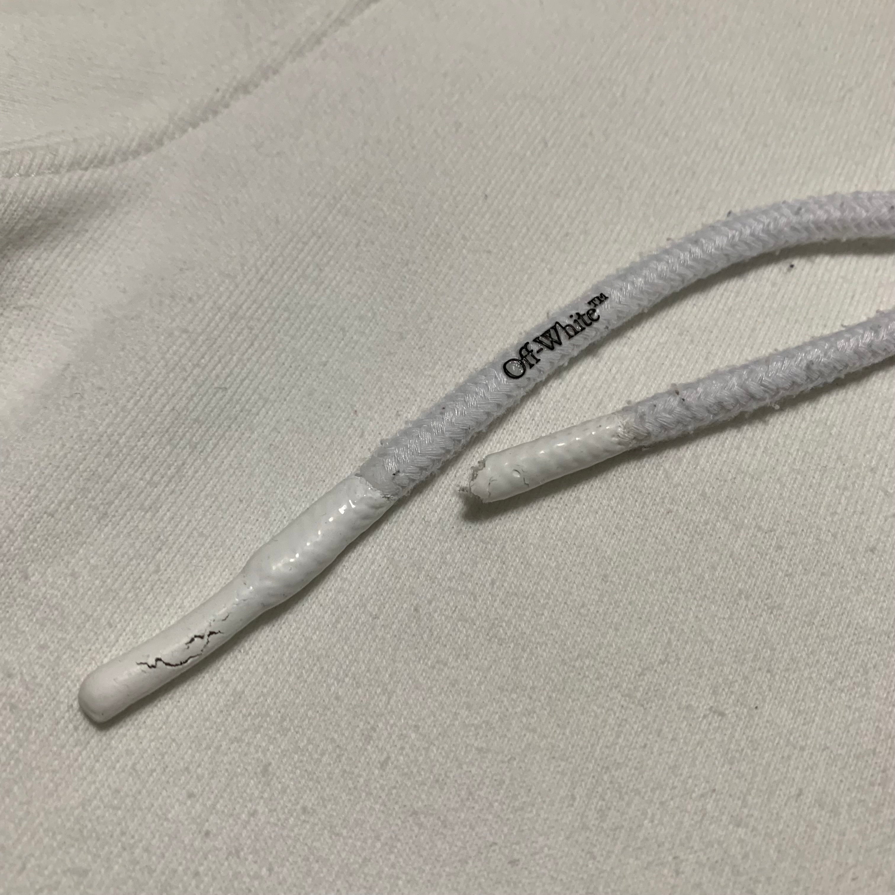 Off White Medium Pascal Arrows White Hoodie Virgil Abloh
