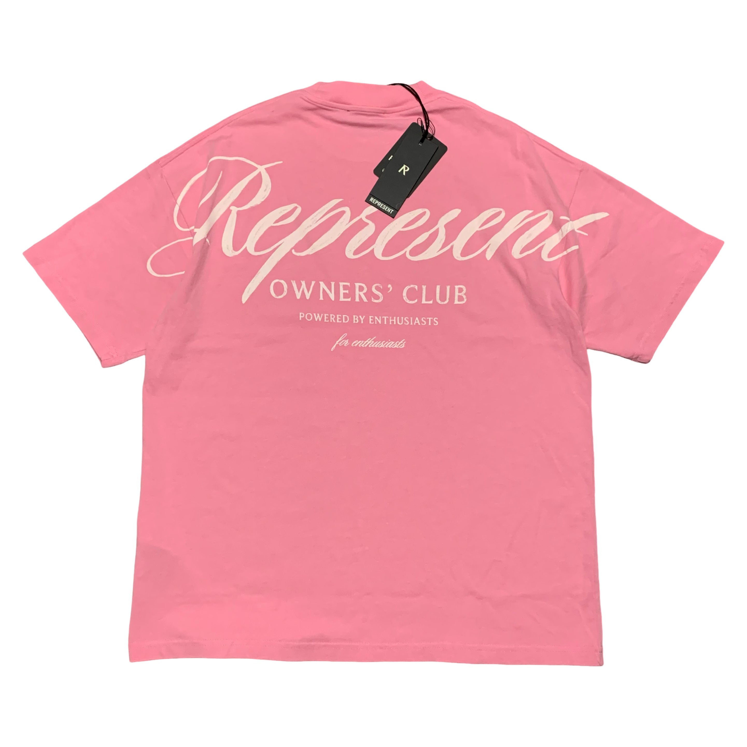 Represent Small Pink Owners Club Script Tee