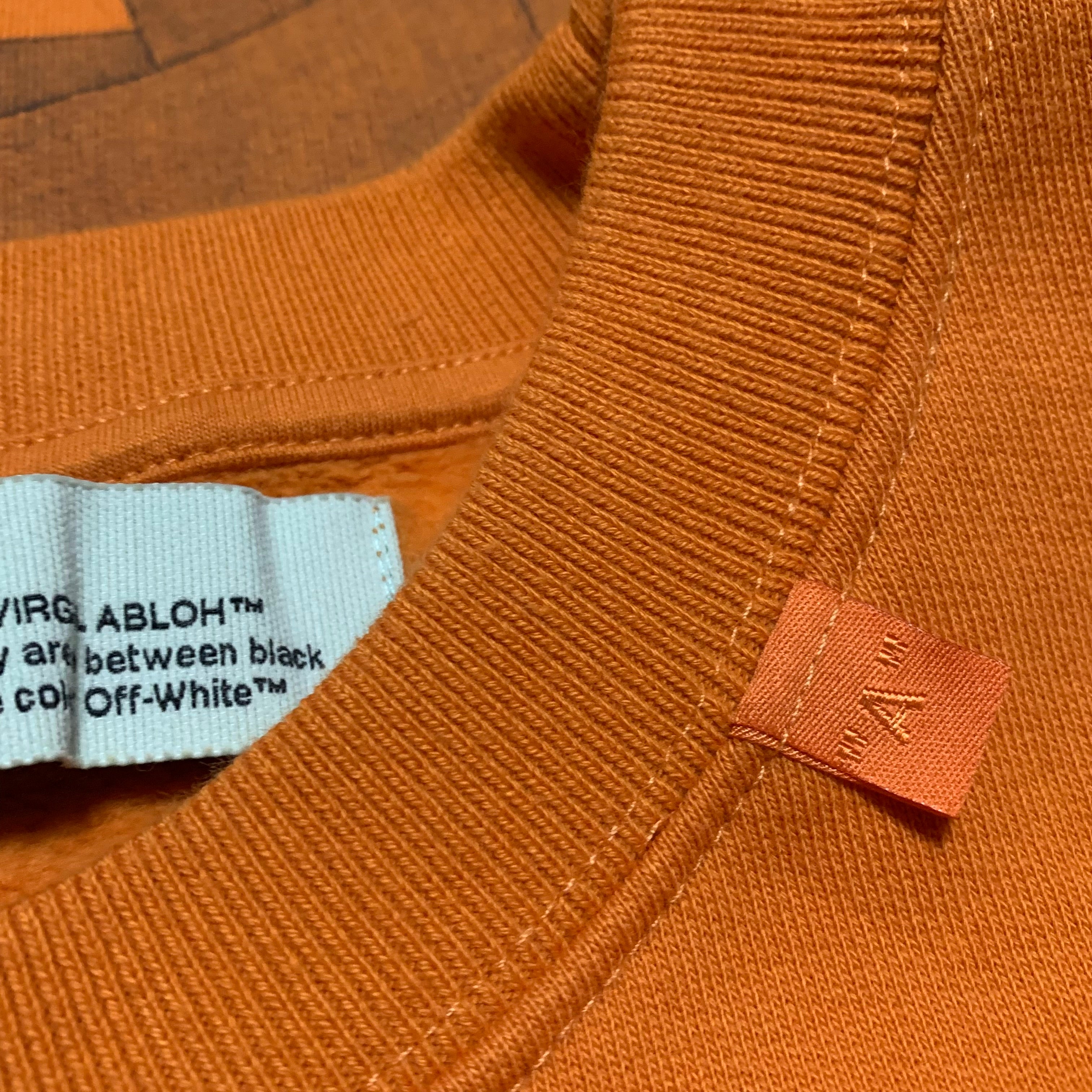 Off White Medium Arrows Graphic Orange Sweatshirt Crewneck Virgil Abloh