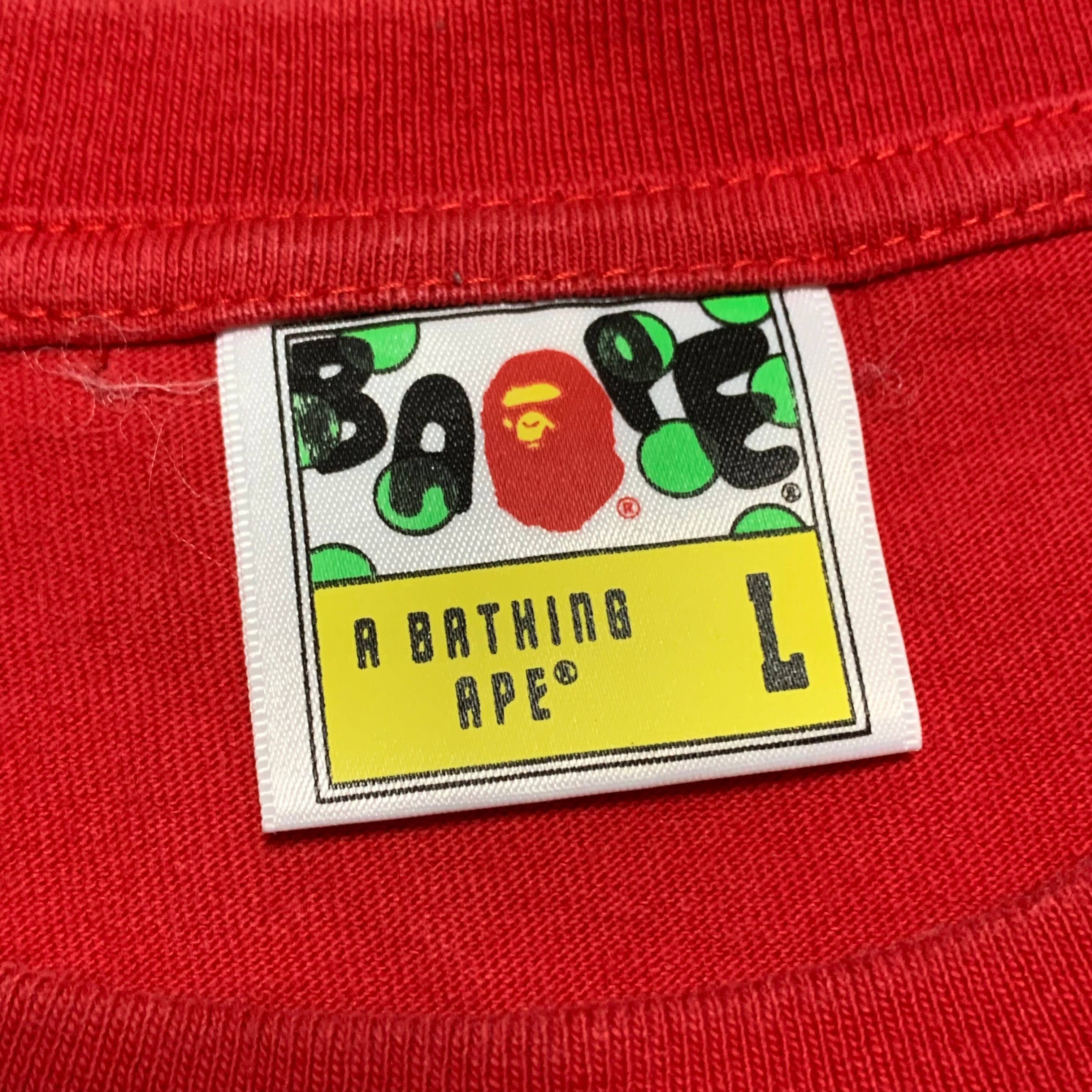 Bape Large Year Of The Dog Red Tee A Bathing Ape