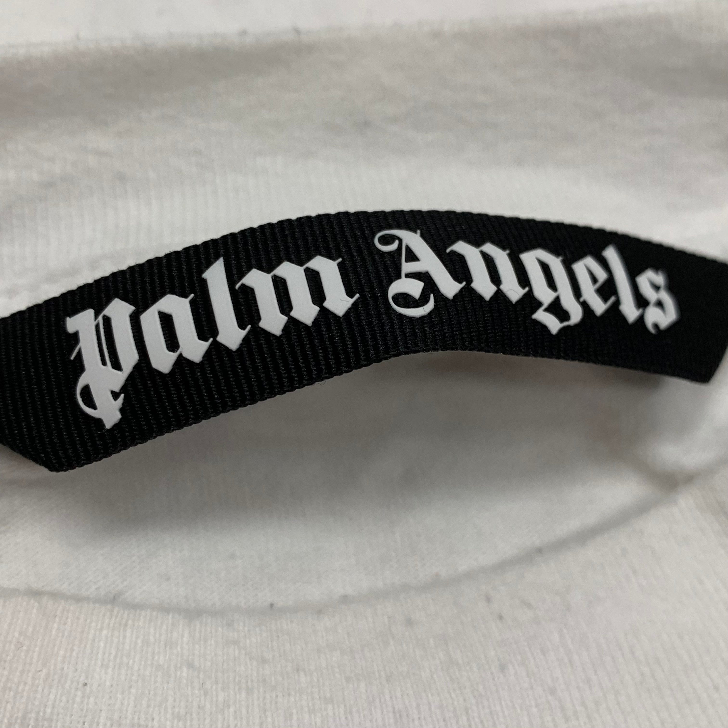 Palm Angels Large Tee London Sprayed White T-Shirt