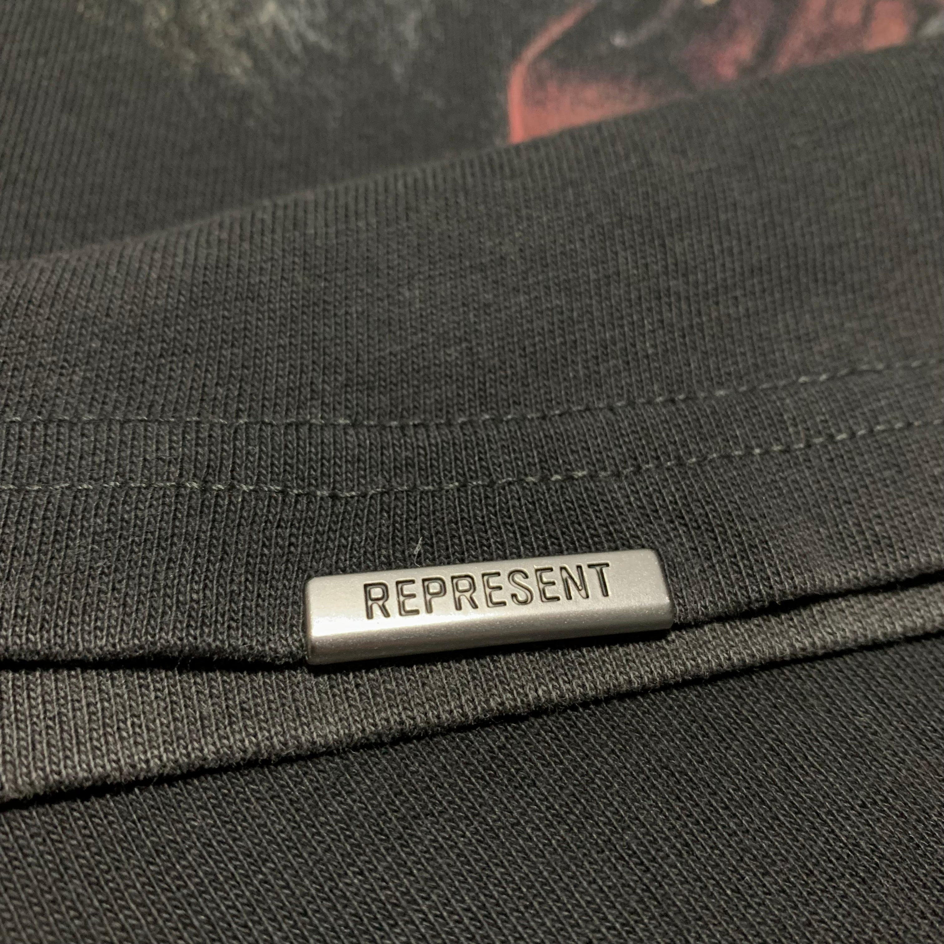 Represent Medium Mayhem Vintage Black Tee Gorilla Graphic