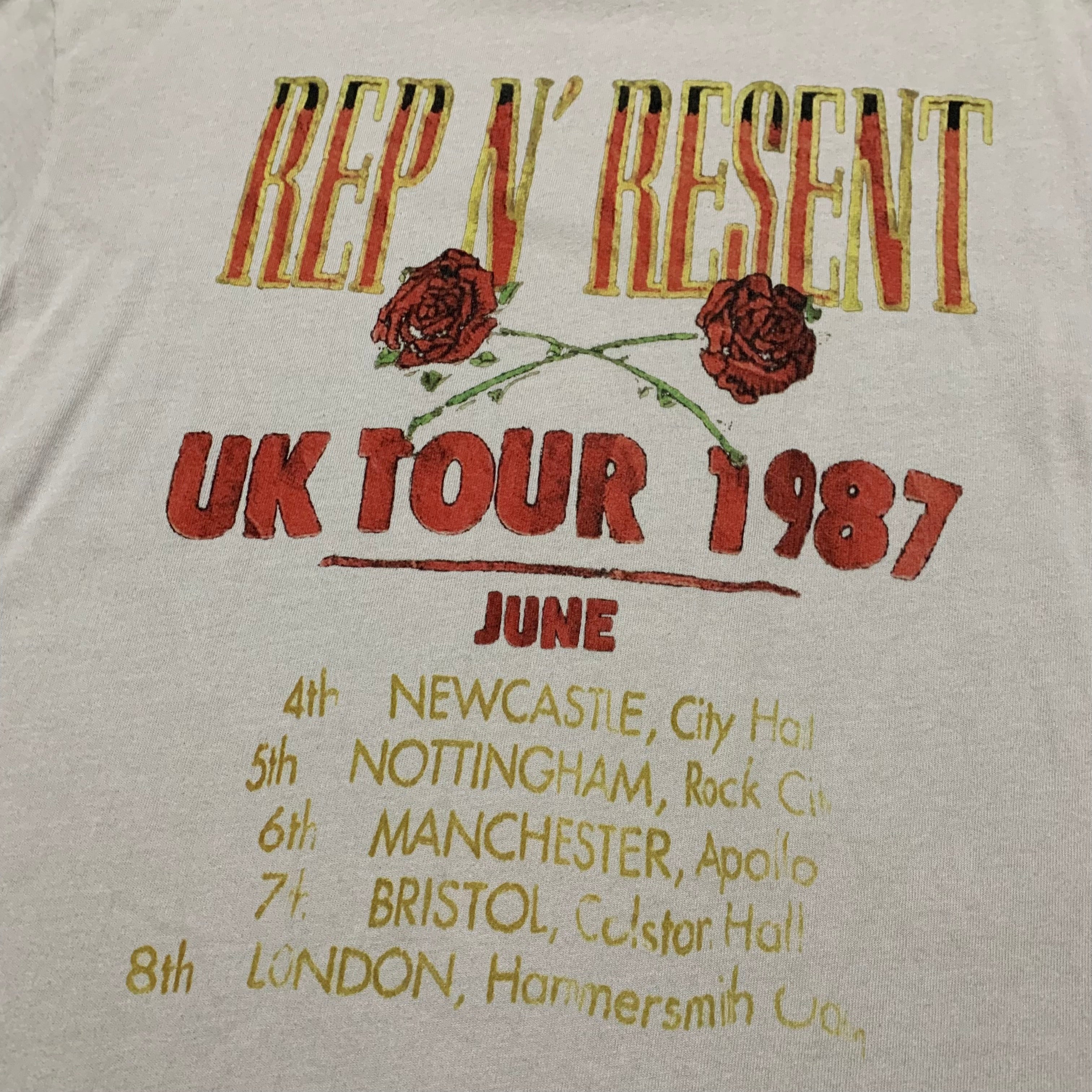 Represent Medium Rep N Resent Vintage White Tee