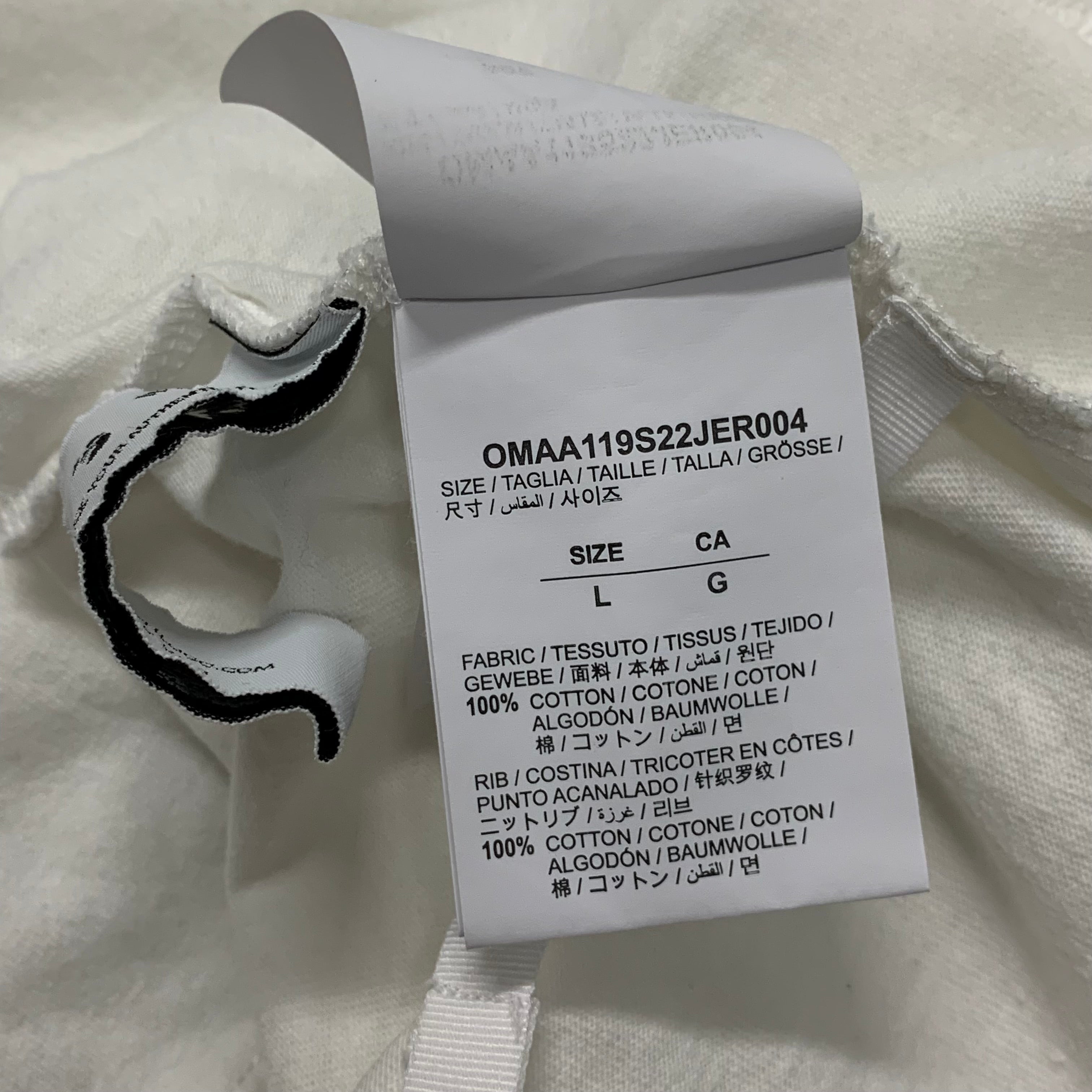 Off White Large Tee Caravaggio Graphic White T-Shirt Virgil Abloh