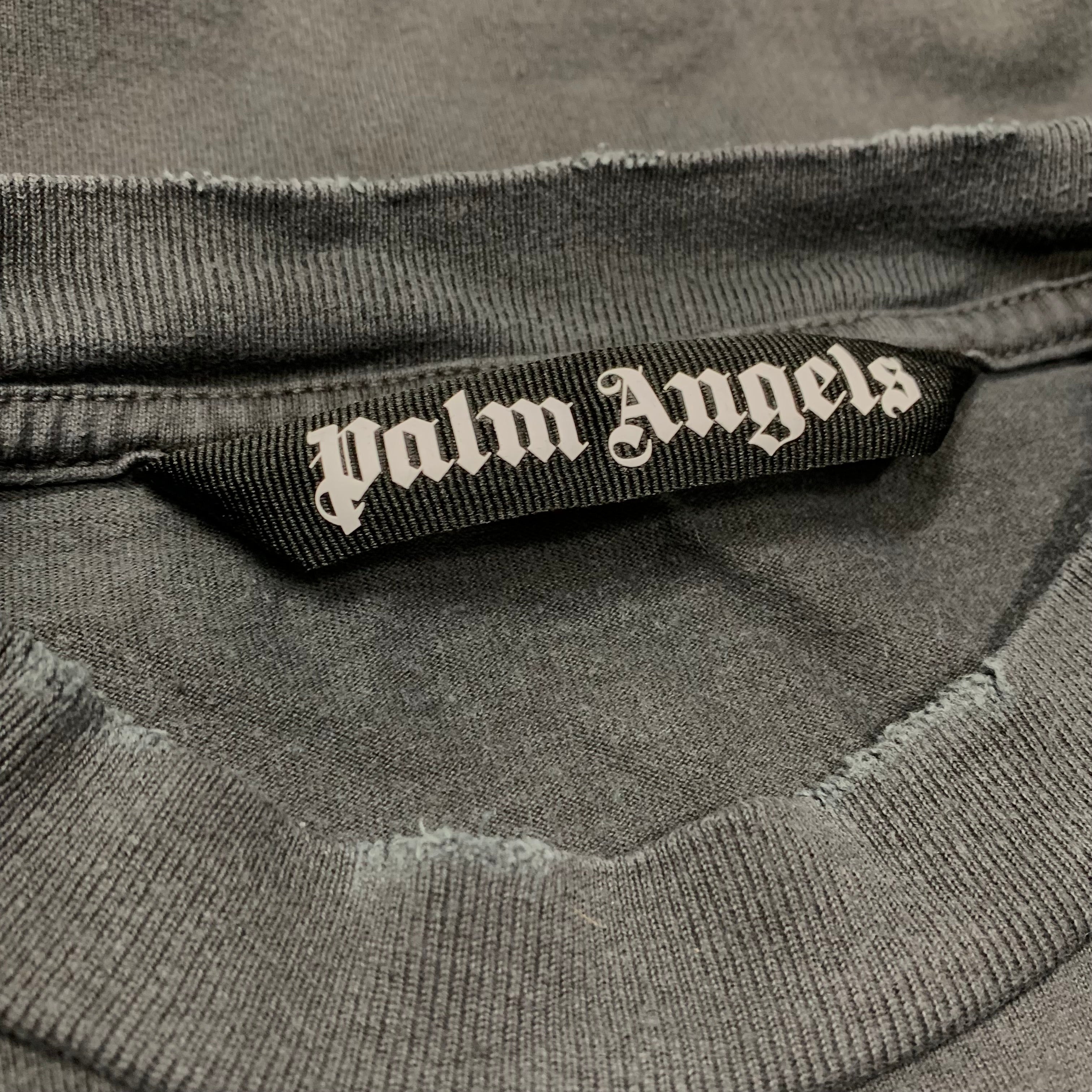 Palm Angels Small Tee Dice Game Classic Black T-Shirt Distressed