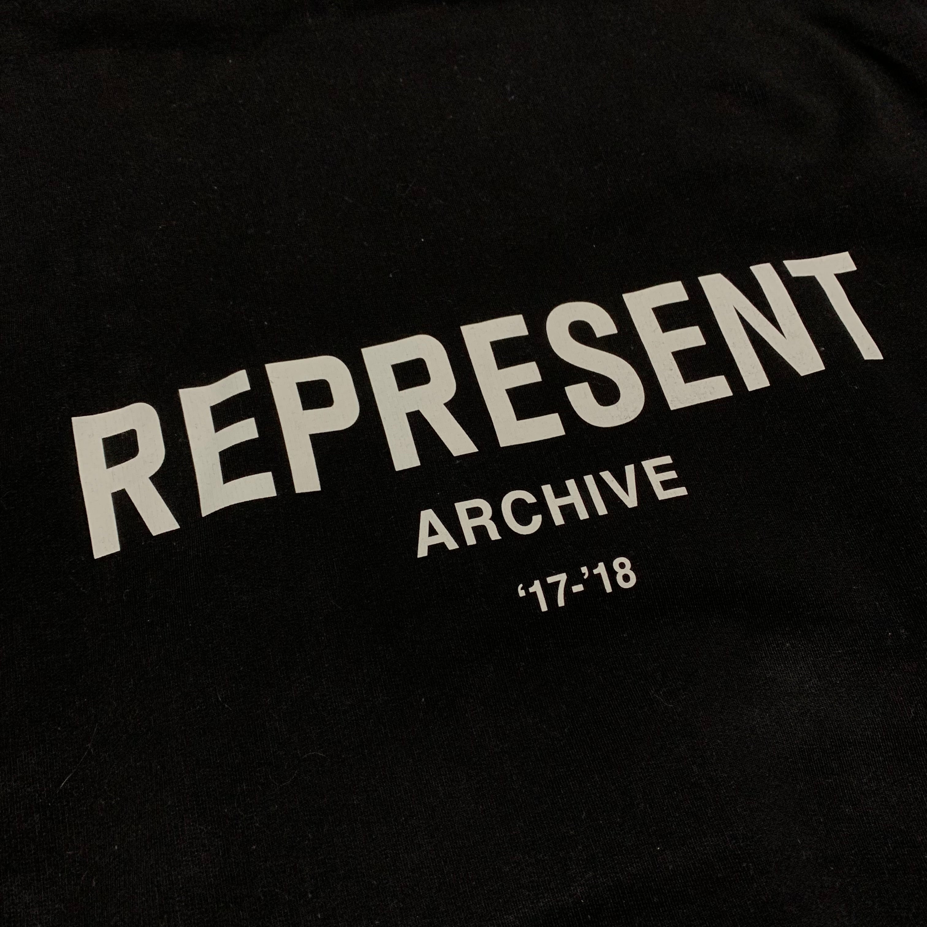 Represent Medium British Archive Graphic Black Hoodie