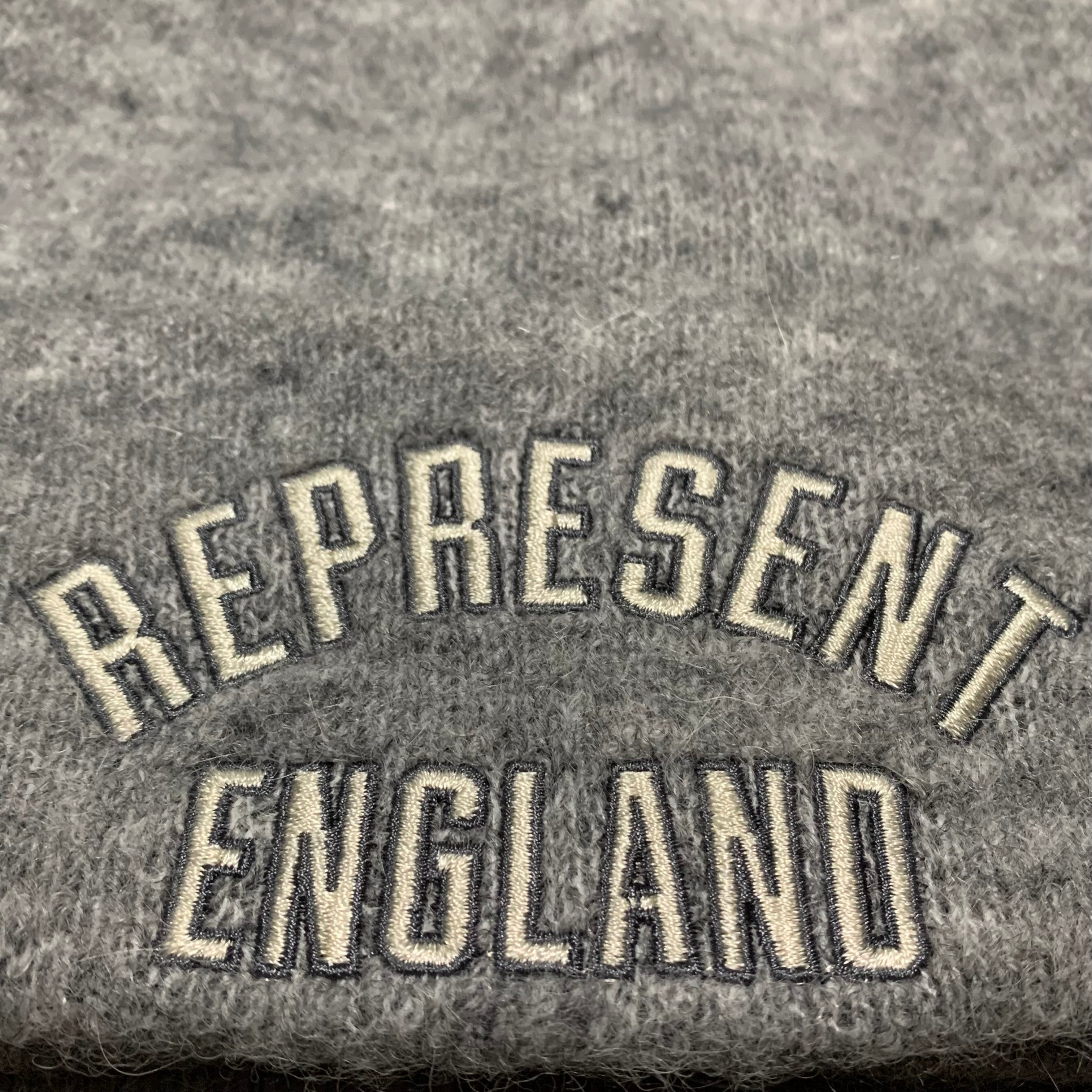 Represent Beanie England Applique Grey Marl Hat