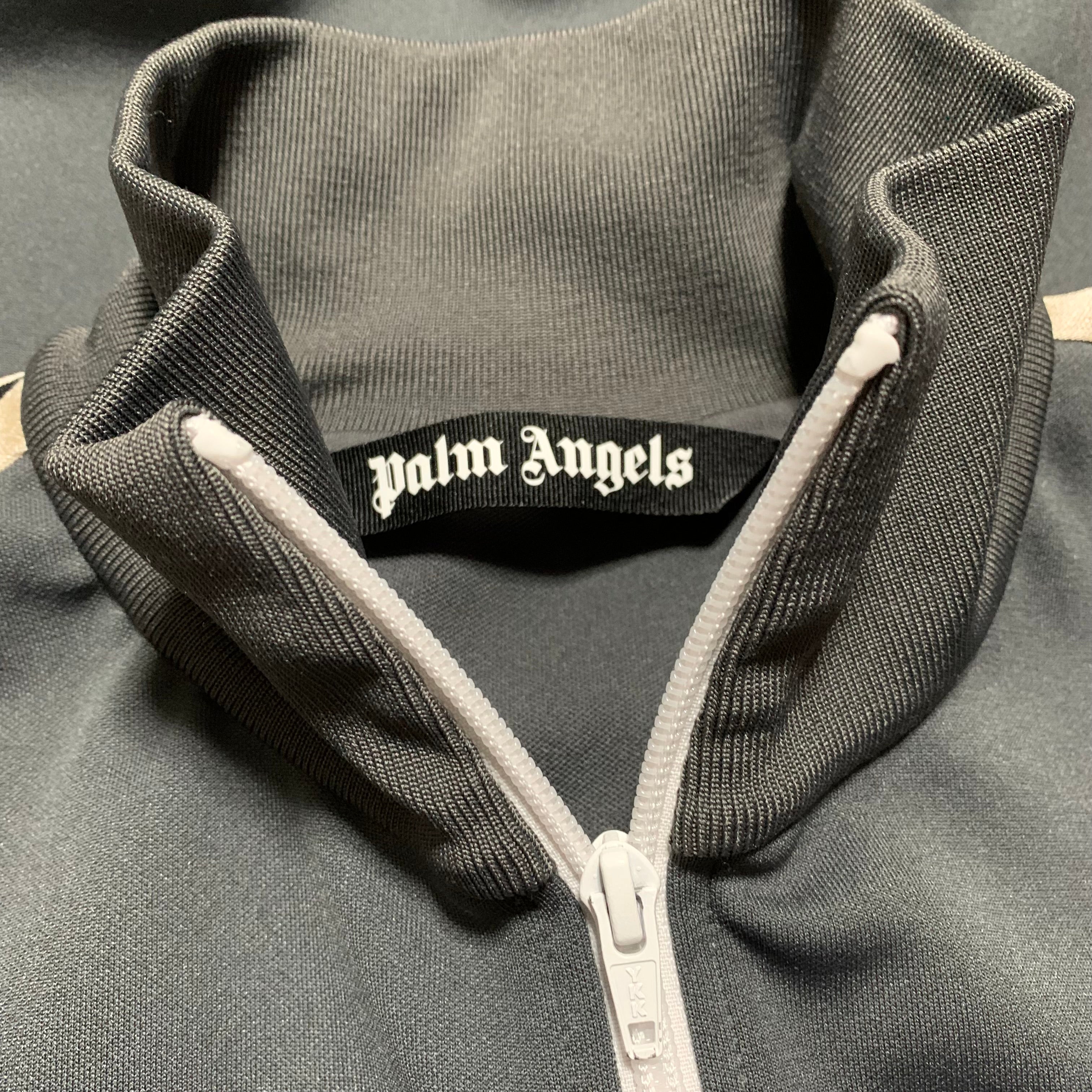 Palm Angels Large Grey Classic Track Jacket Top