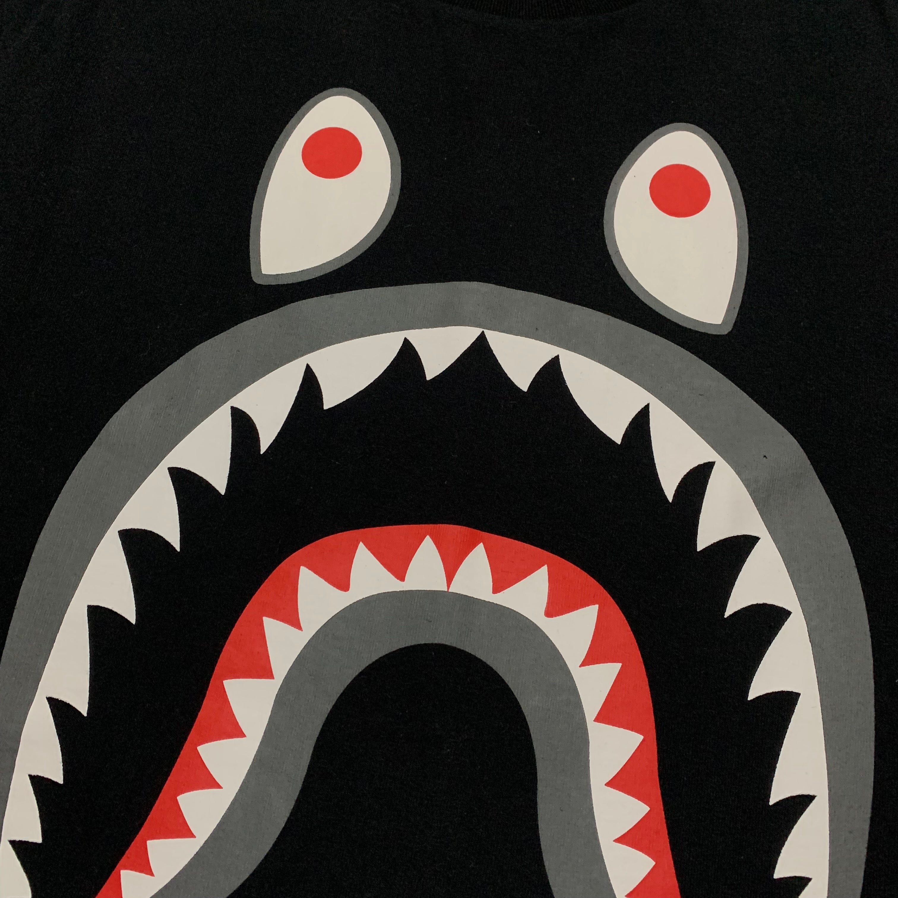 Bape Medium Shark PONR Graphic Black Tee A Bathing Ape