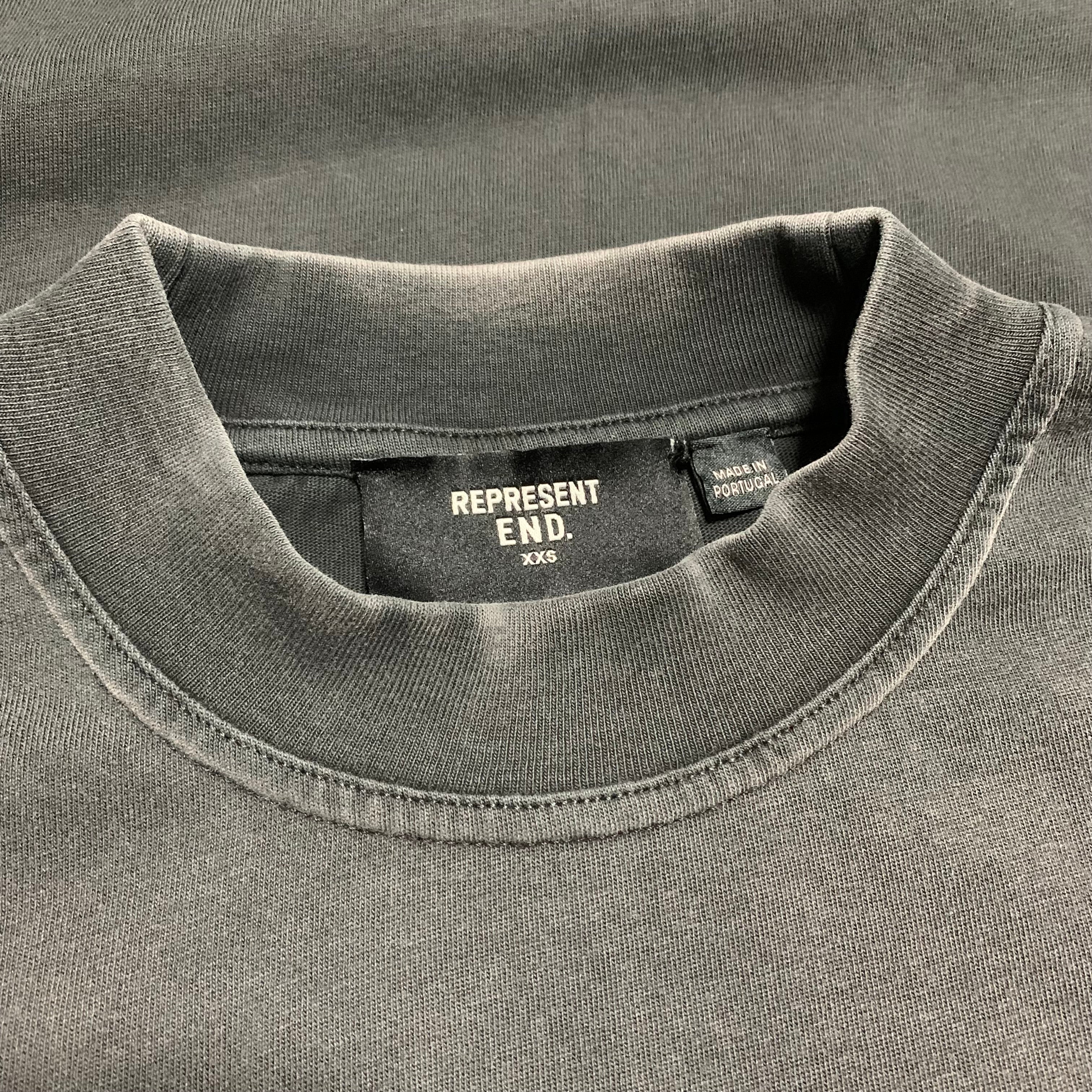 Represent XXS Property Of END Stained Black Tee