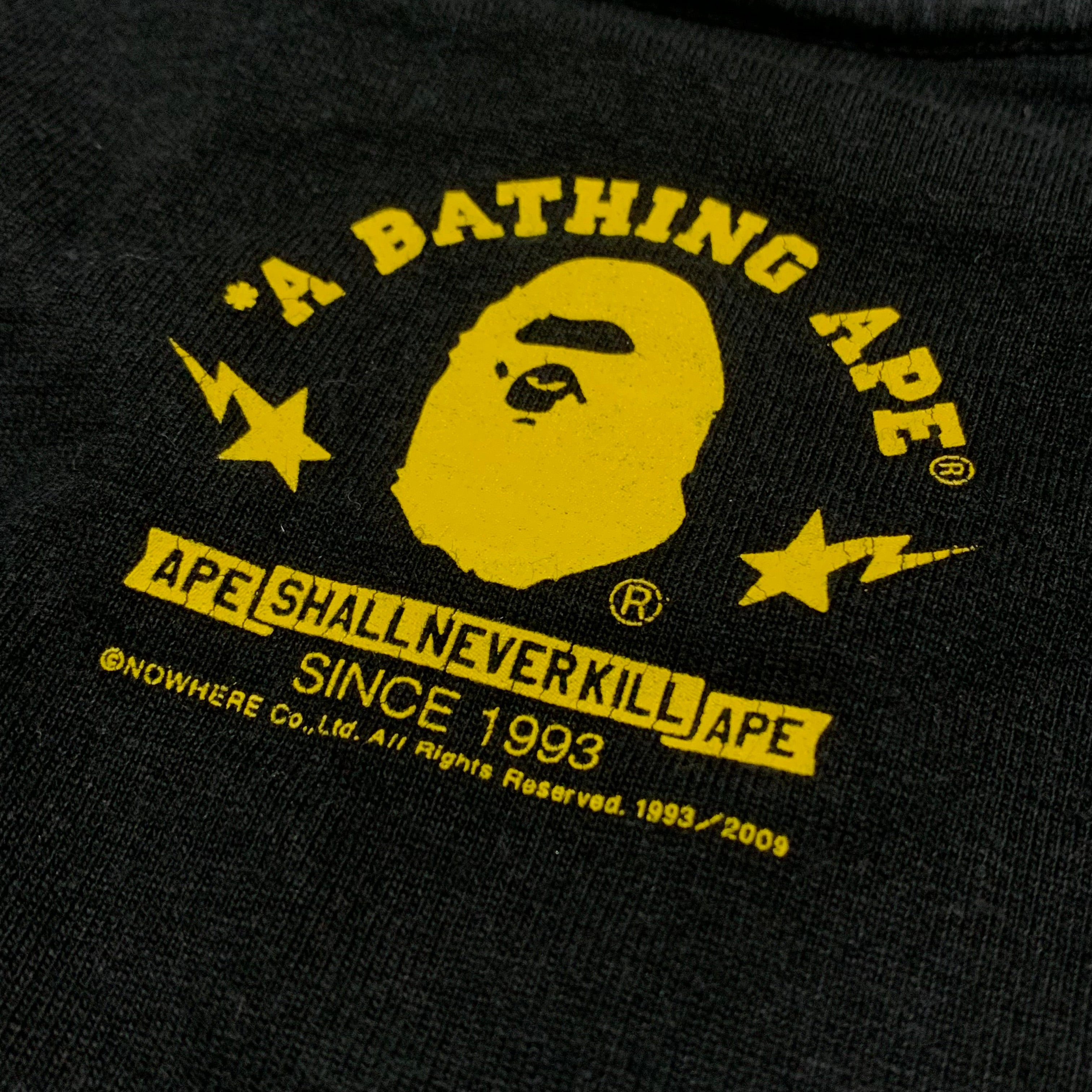 Bape Large College Black Tee A Bathing Ape 2009