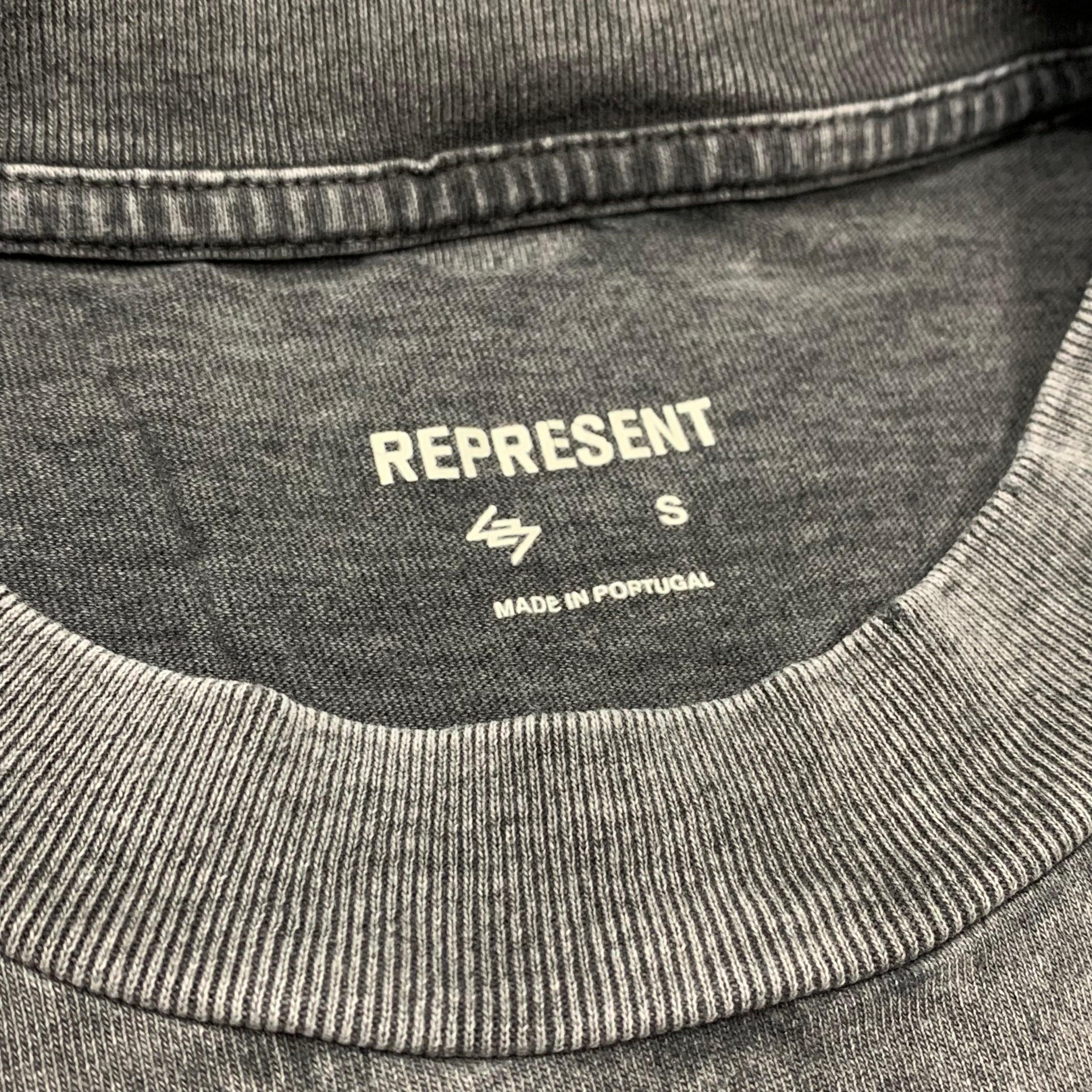 Represent Small Tank Top 247 Vs The World Grey Sleeveless Vest Distressed