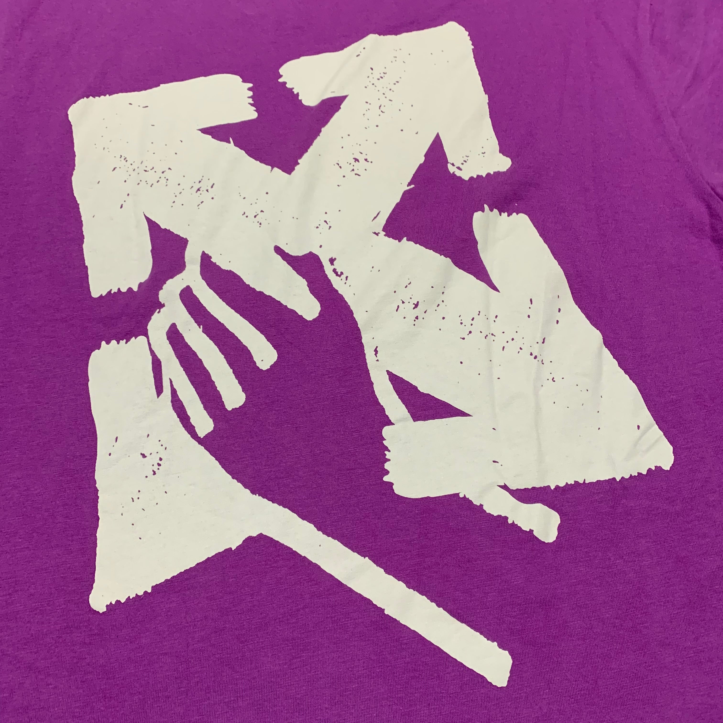 Off White Medium Hand Arrow Purple Tee Virgil Abloh