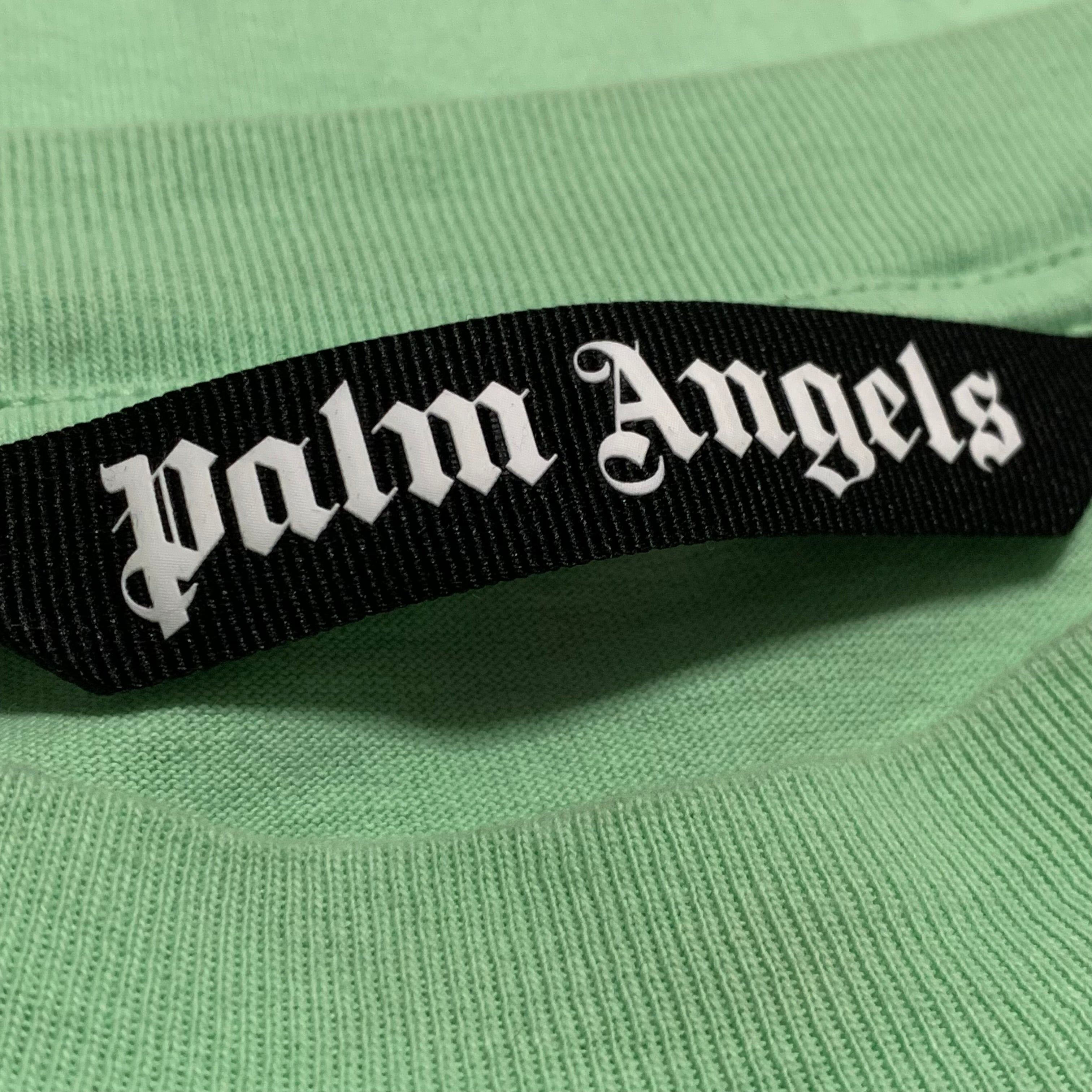 Palm Angels Large Tee Sketchy Douby Classic Mint Green T-Shirt