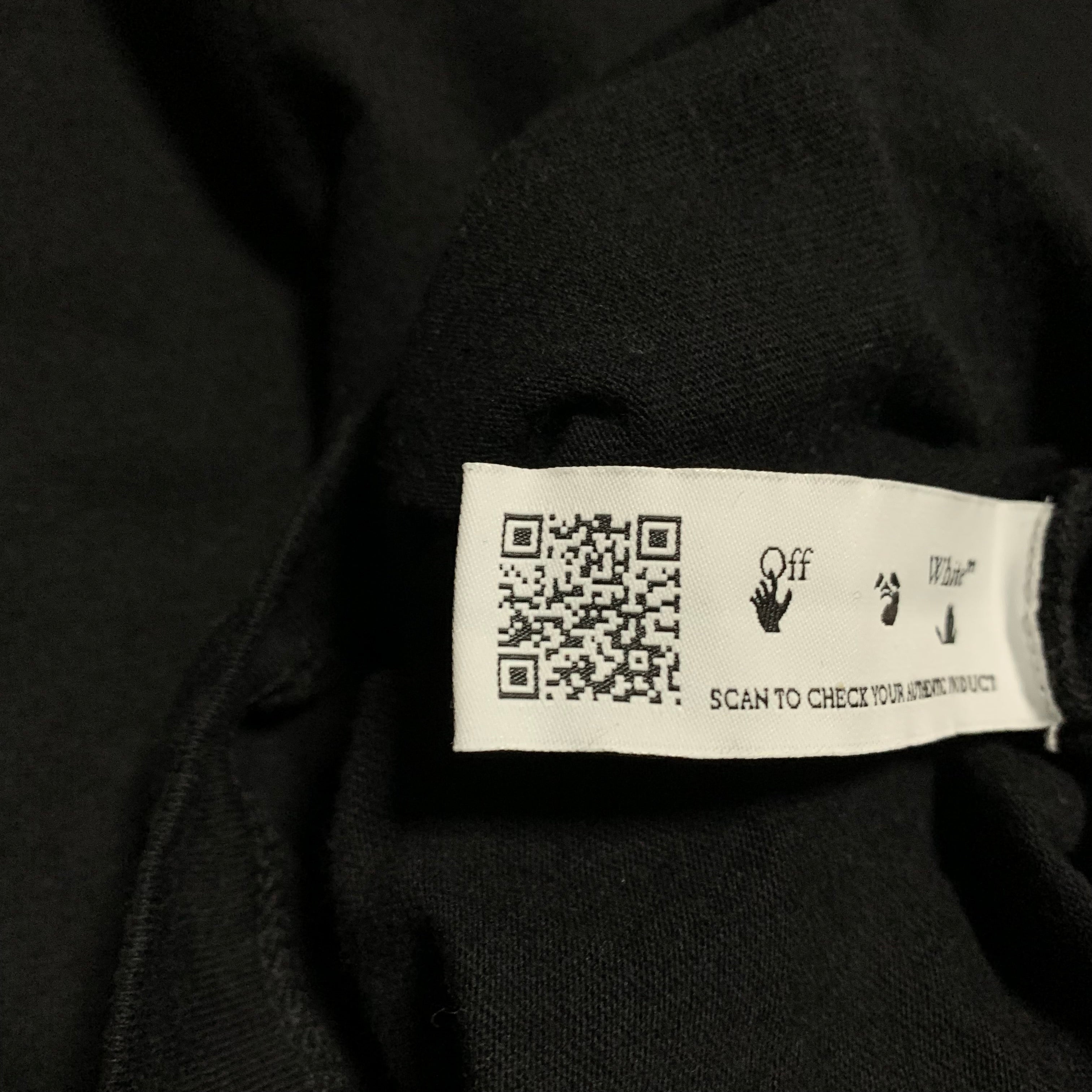 Off White Small Graffiti Arrows Black Tee Vigil Abloh