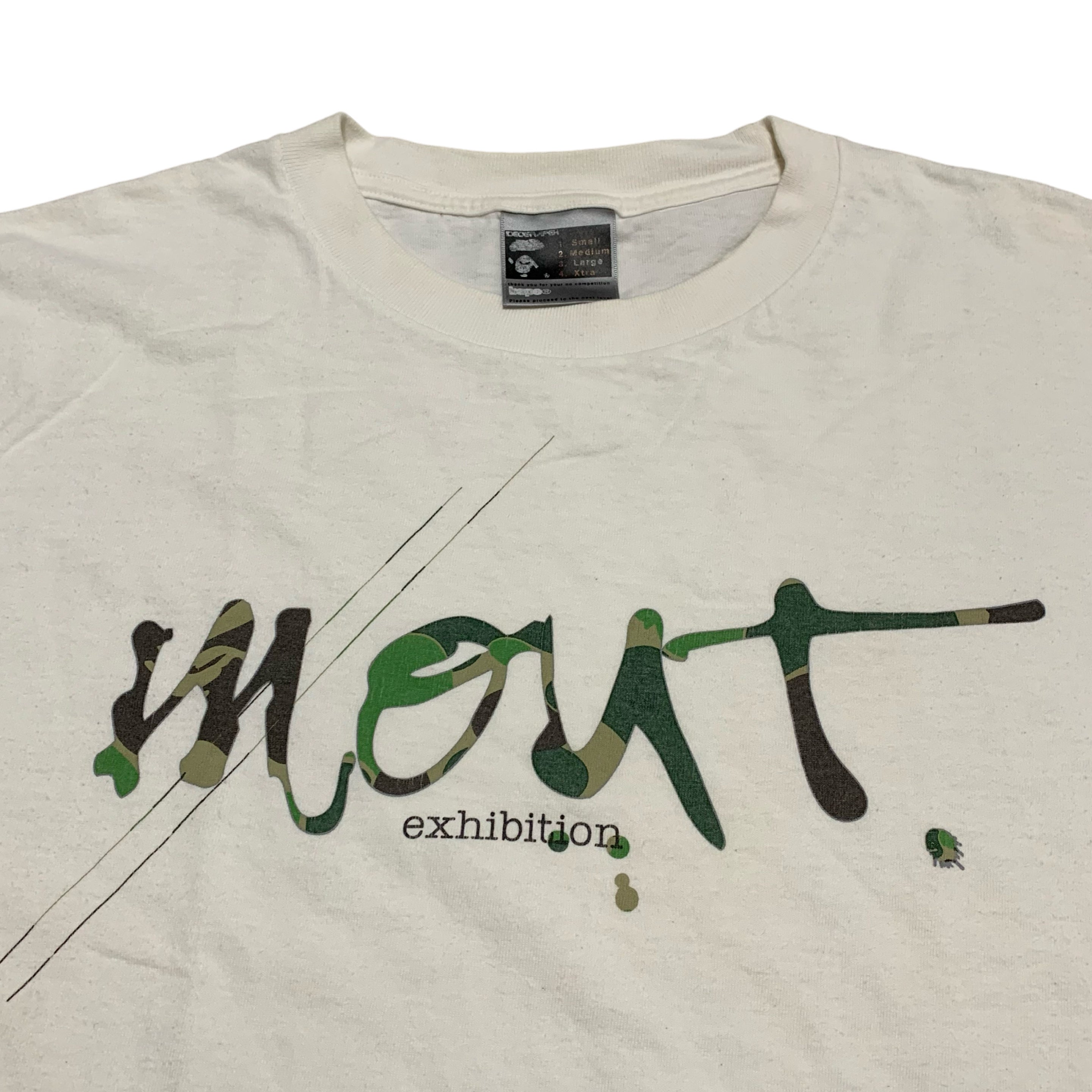 Bape Large Mout Exhibition White Tee A Bathing Ape Limited Edition Vintage