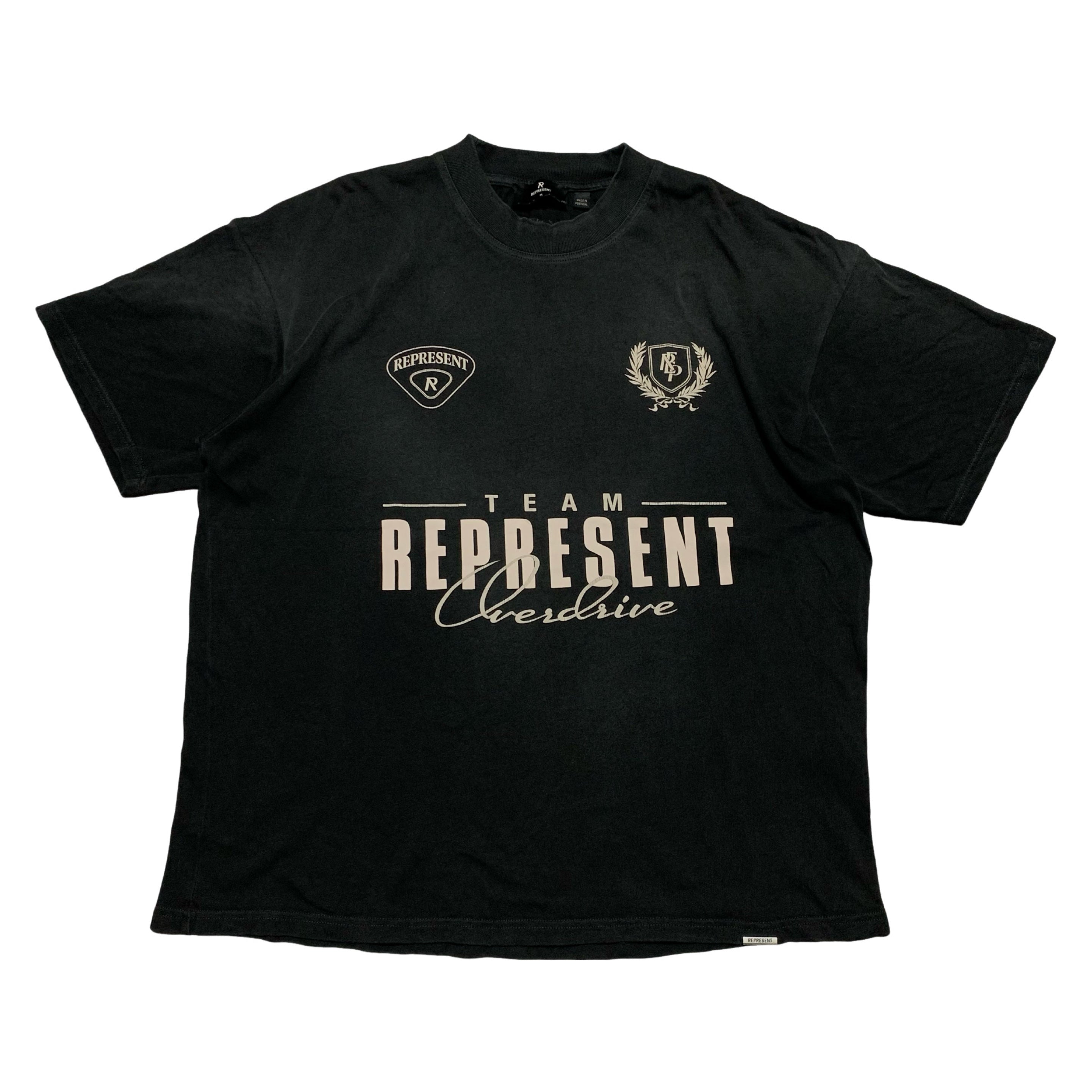 Represent Medium World Championship Stained Black Tee