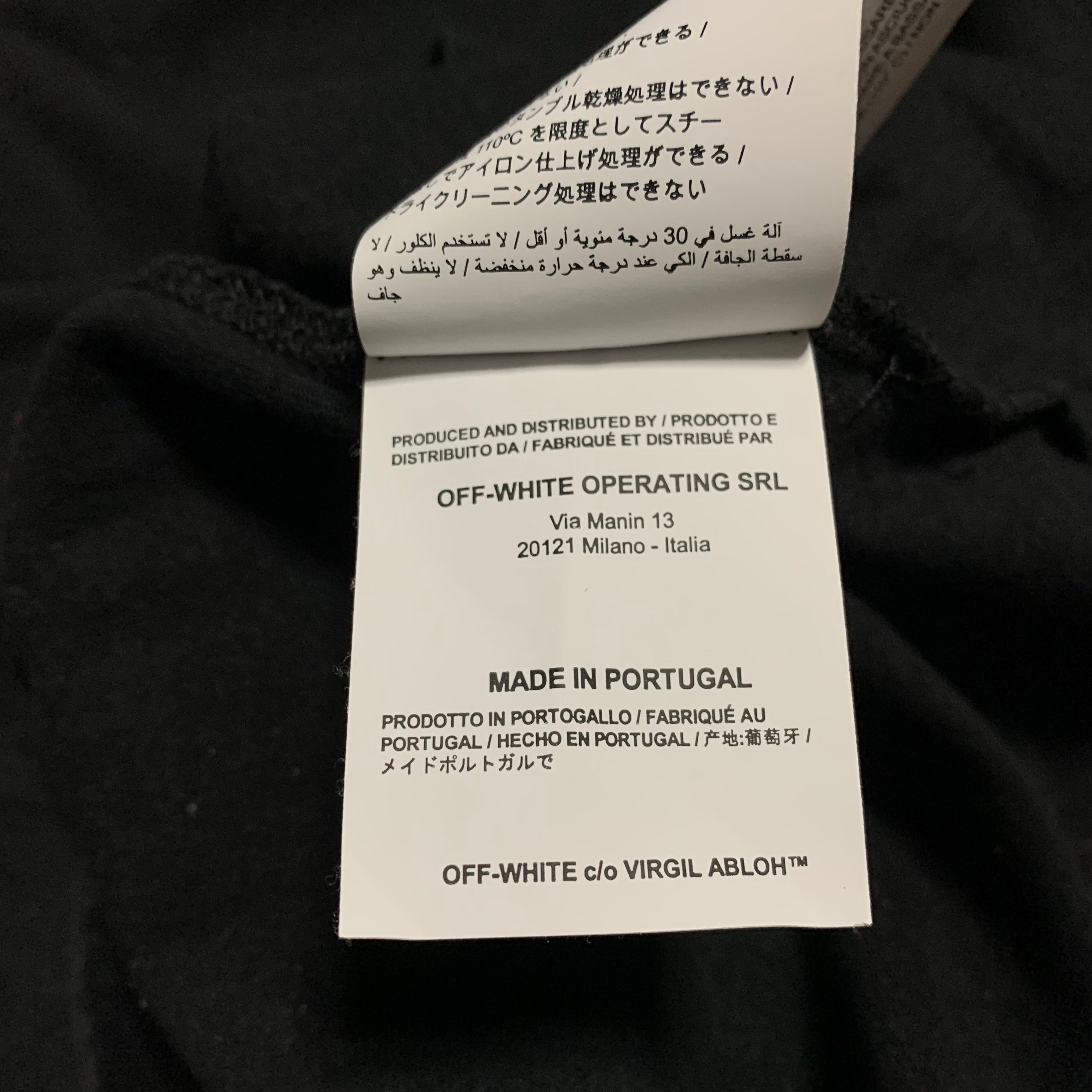 Off White XS Kidmograph Black Tee Virgil Abloh