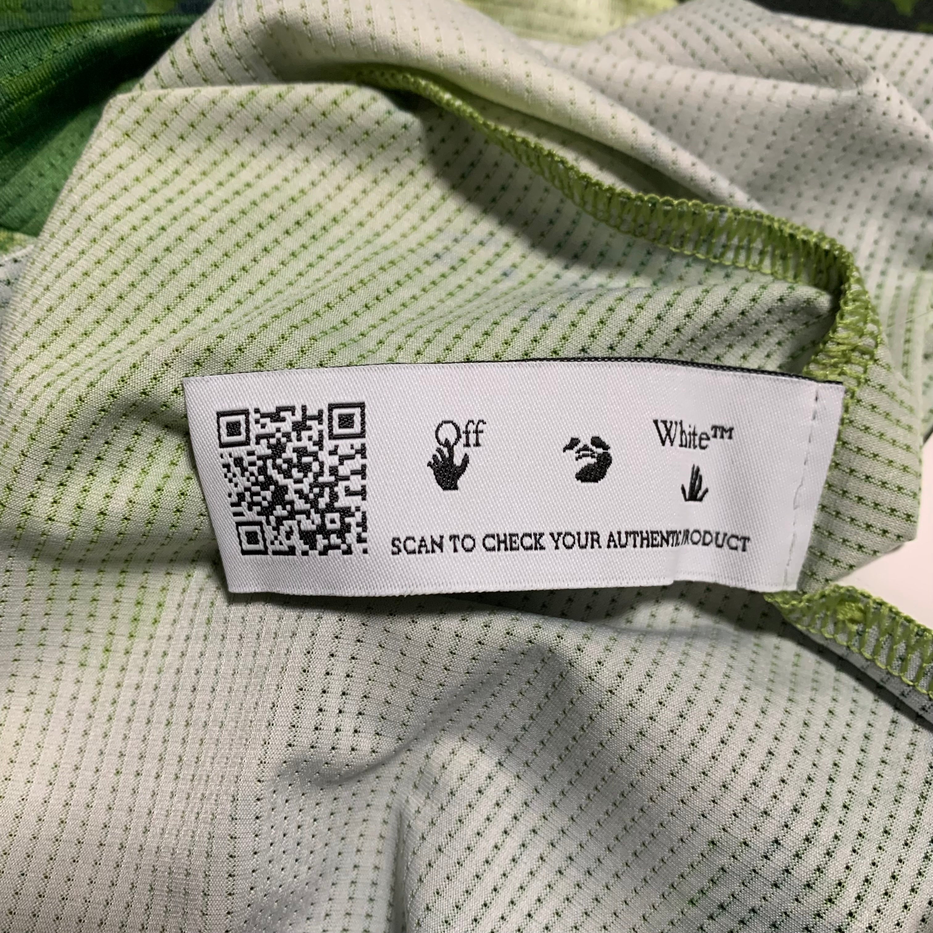 Off White Medium Active Camo Logo Green Tee Virgil Abloh