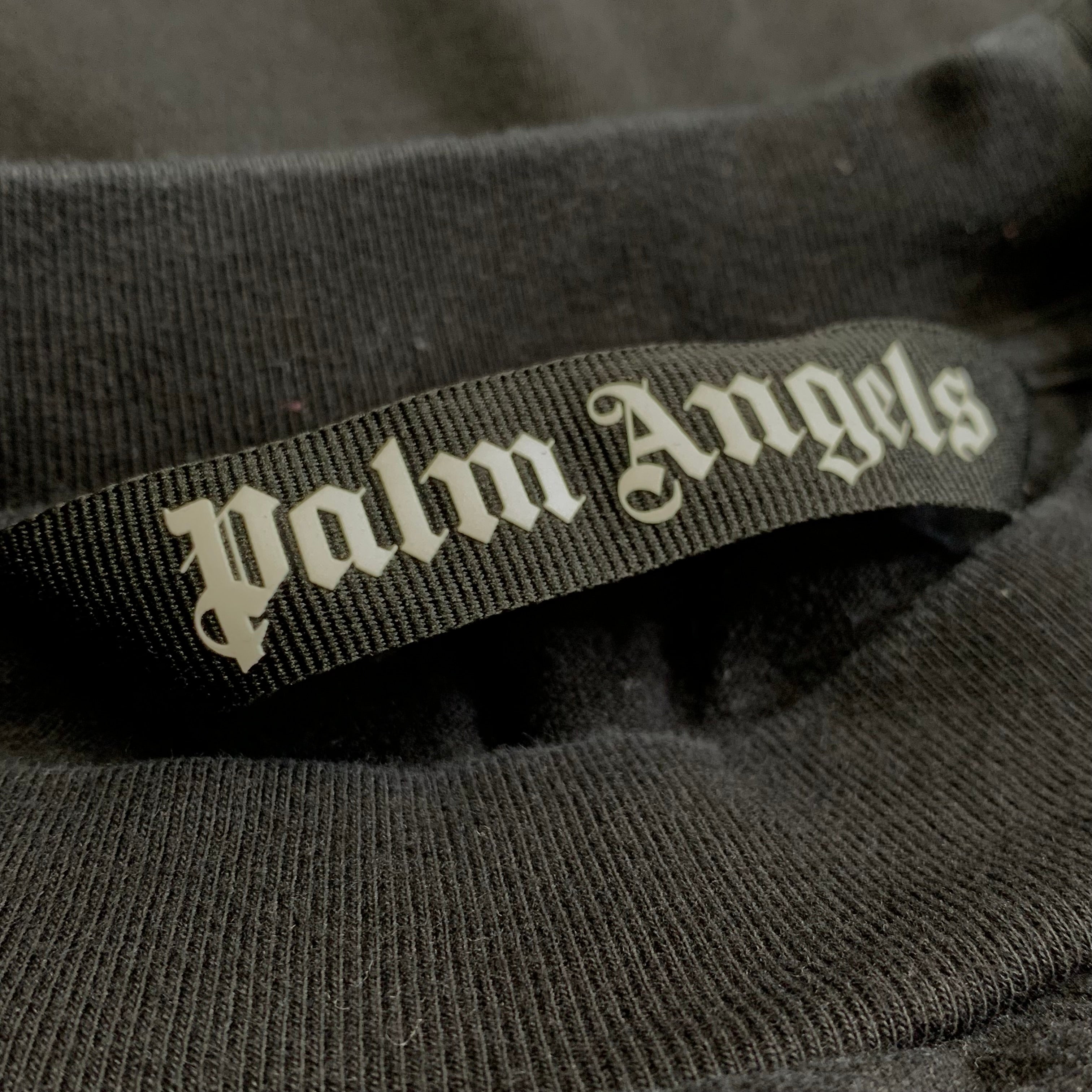 Palm Angels Small Tee Shark Split Black T-Shirt