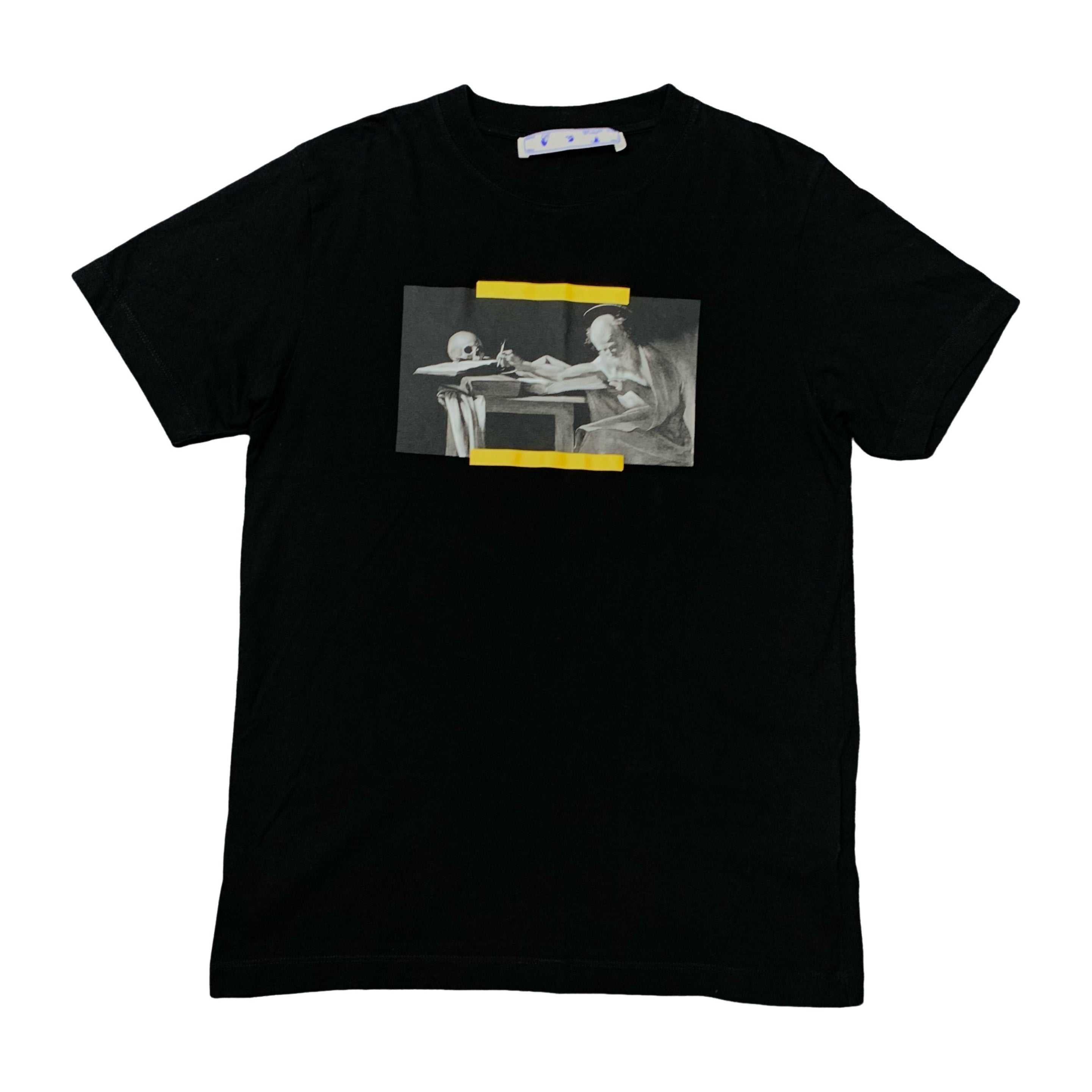 Off White Medium Tee Caravaggio Graphic Black T-Shirt