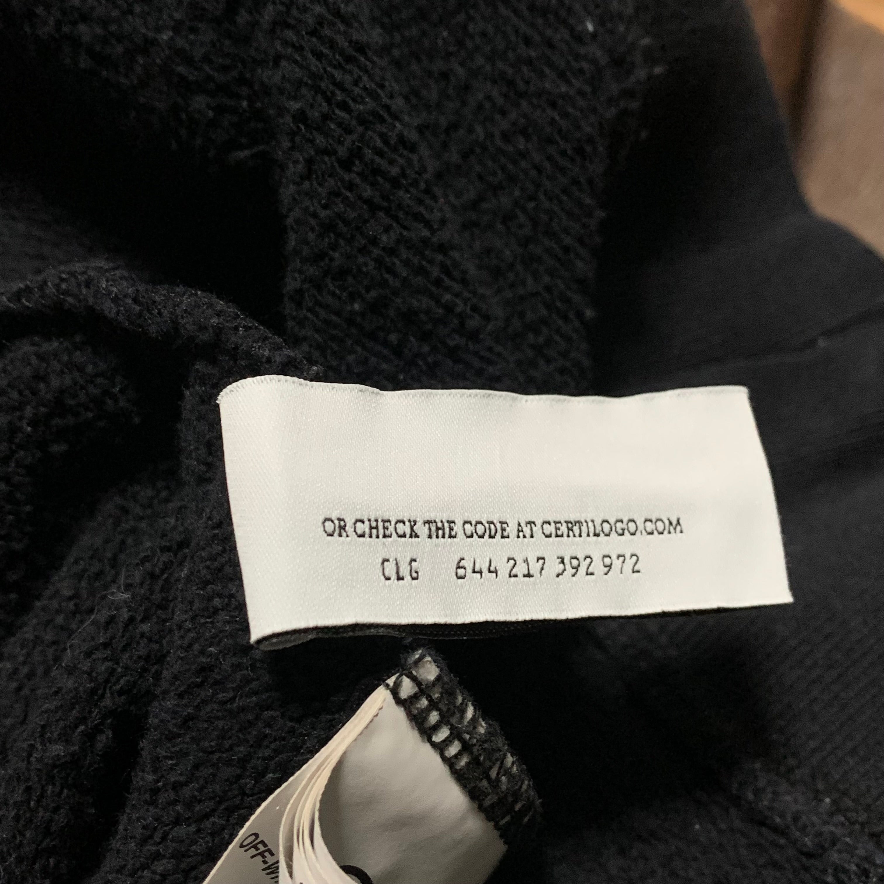 Off White Large Caravaggio Graphic Black Hoodie Virgil Abloh