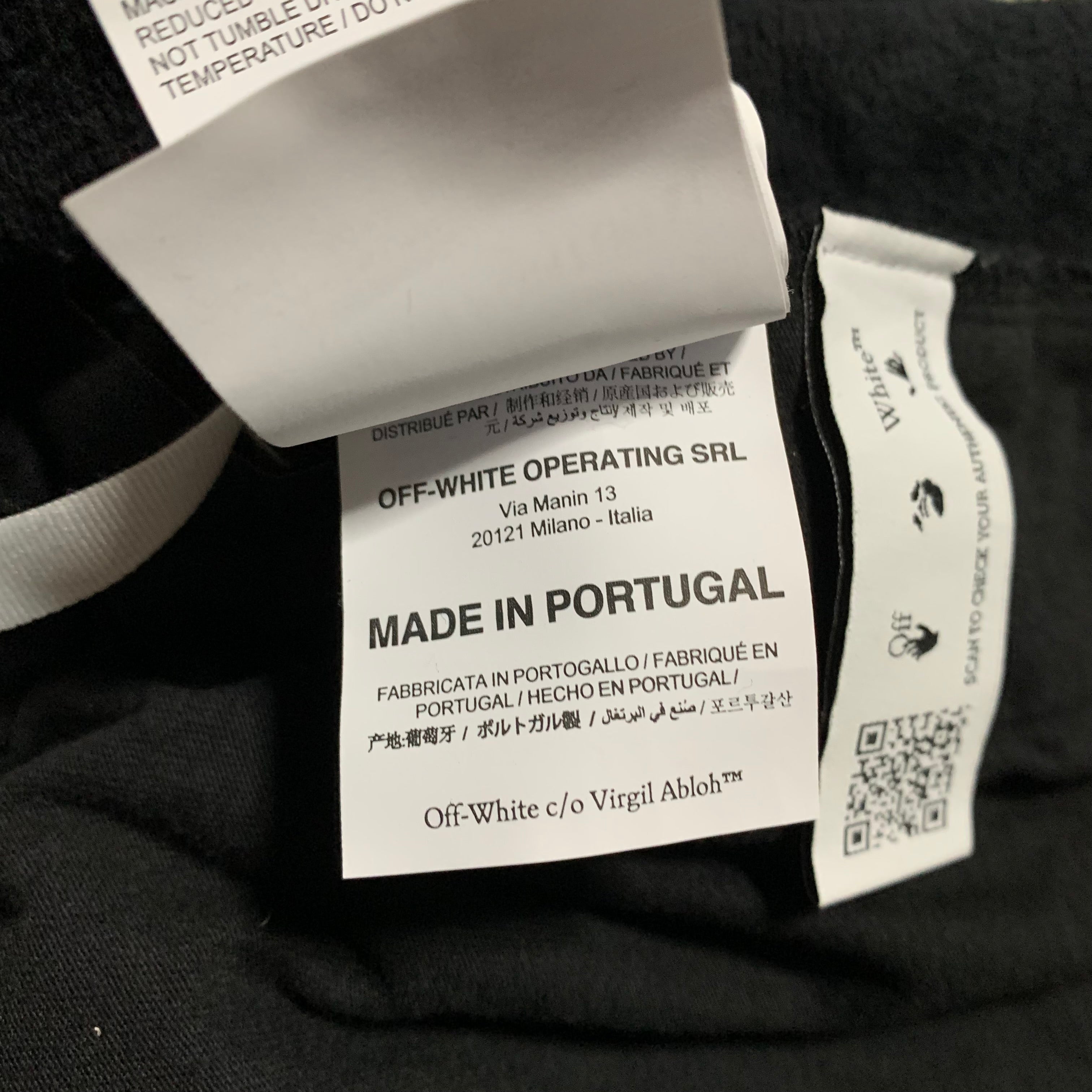 Off White XS Shorts Marker Diag Black Bottoms Virgil Abloh