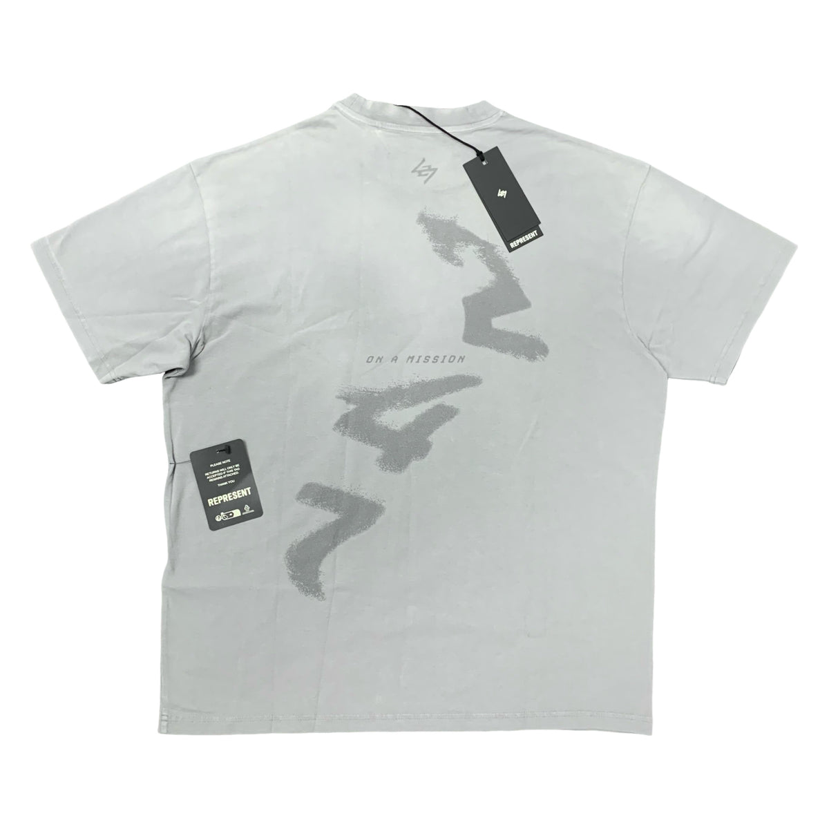 Represent Medium Tee 247 Motion Titanium Grey Oversized T-Shirt