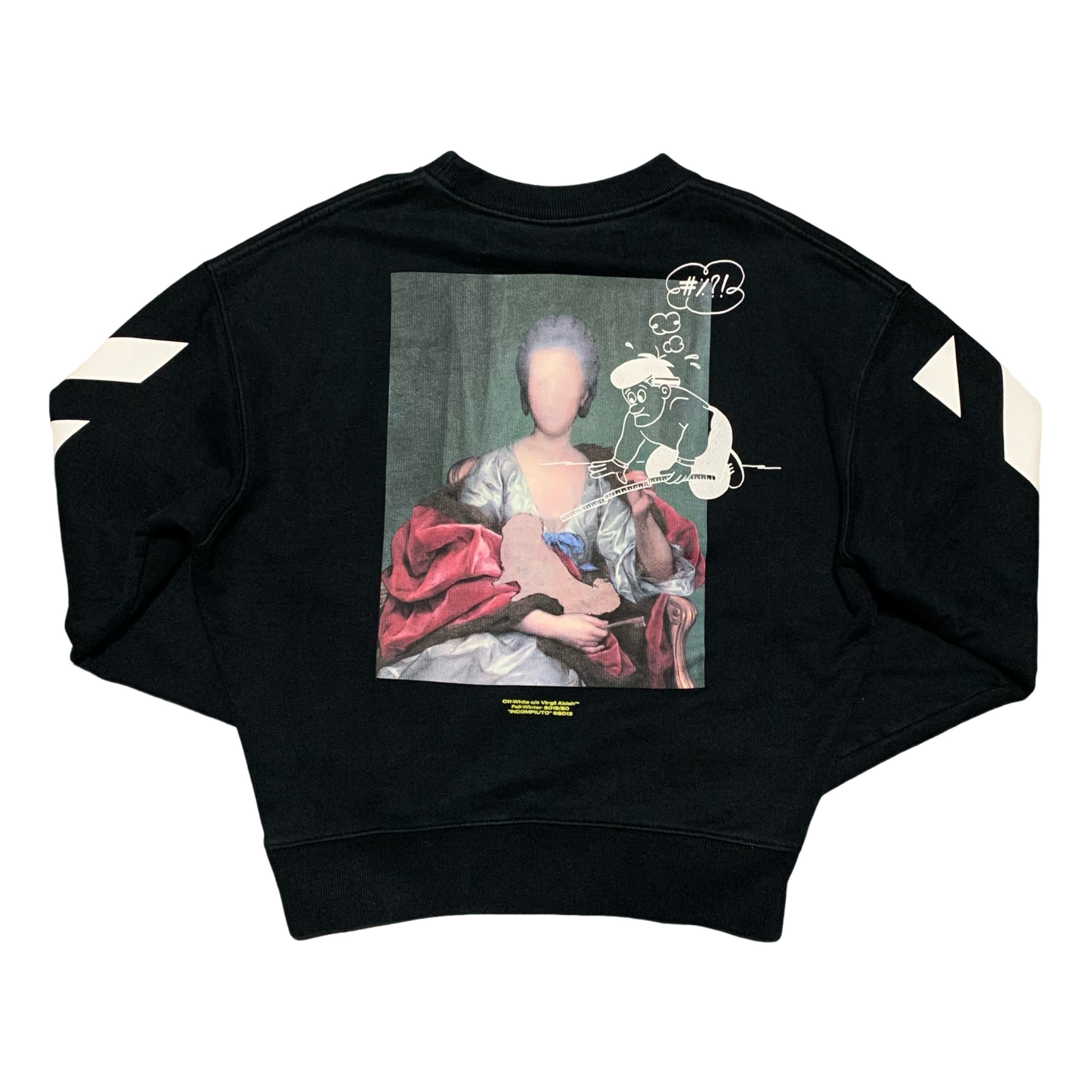 Off White XS Mariana Silva Painting Black Sweatshirt Crewneck Virgil Abloh