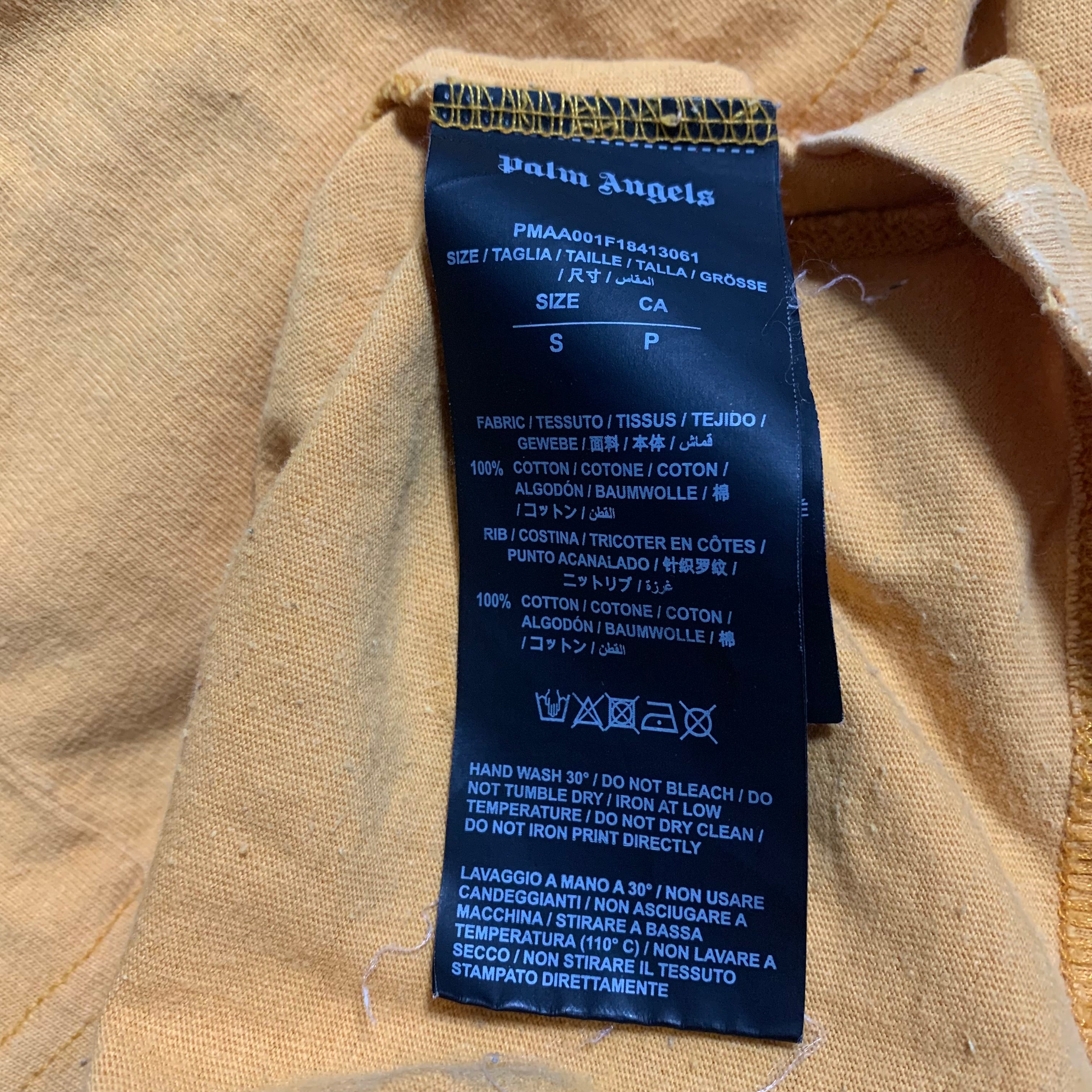 Palm Angels Medium Legalize It Yellow Tee