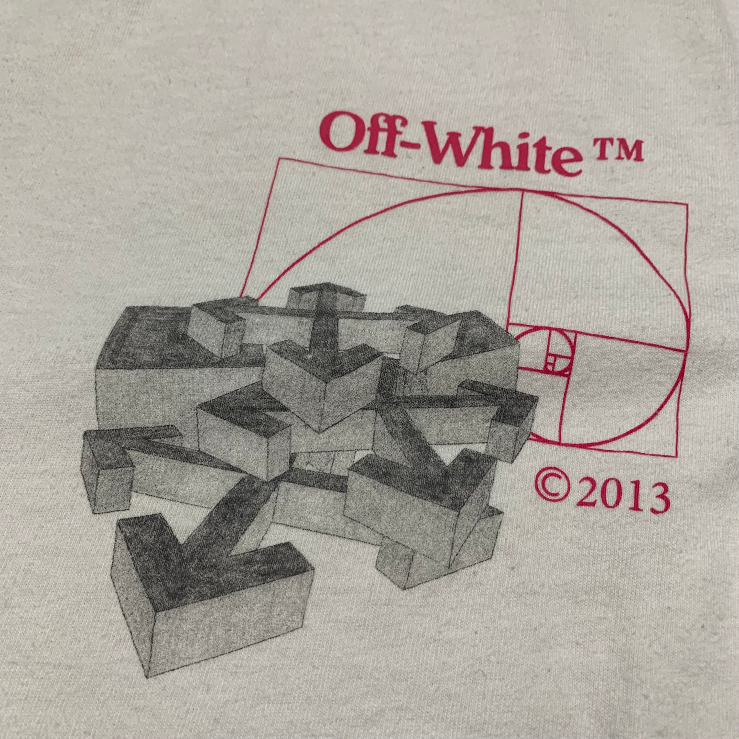 Off White Medium Golden Ratio Arrows White Tee Virgil Abloh 2020