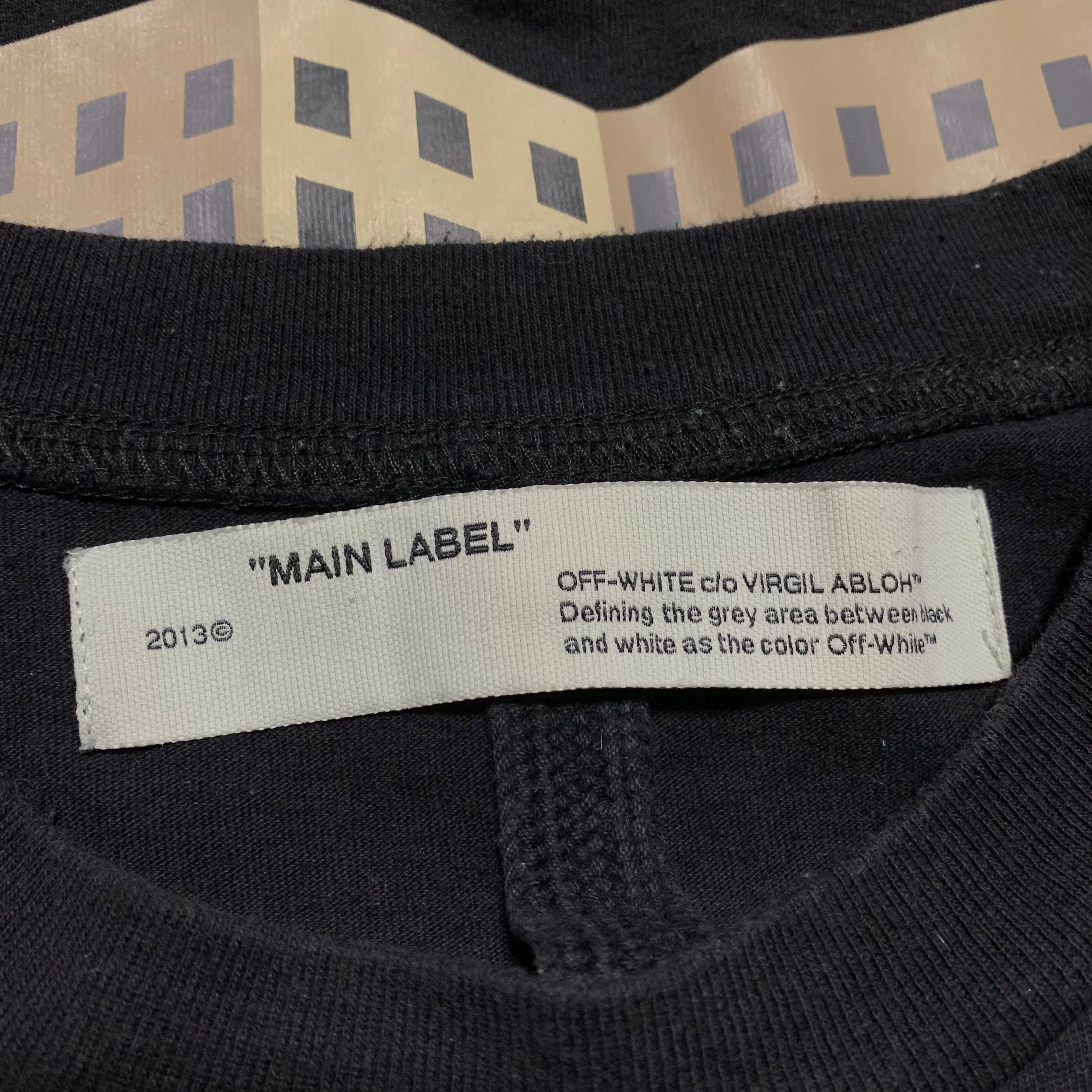 Off White Medium Rationalism Black Tee Virgil Abloh