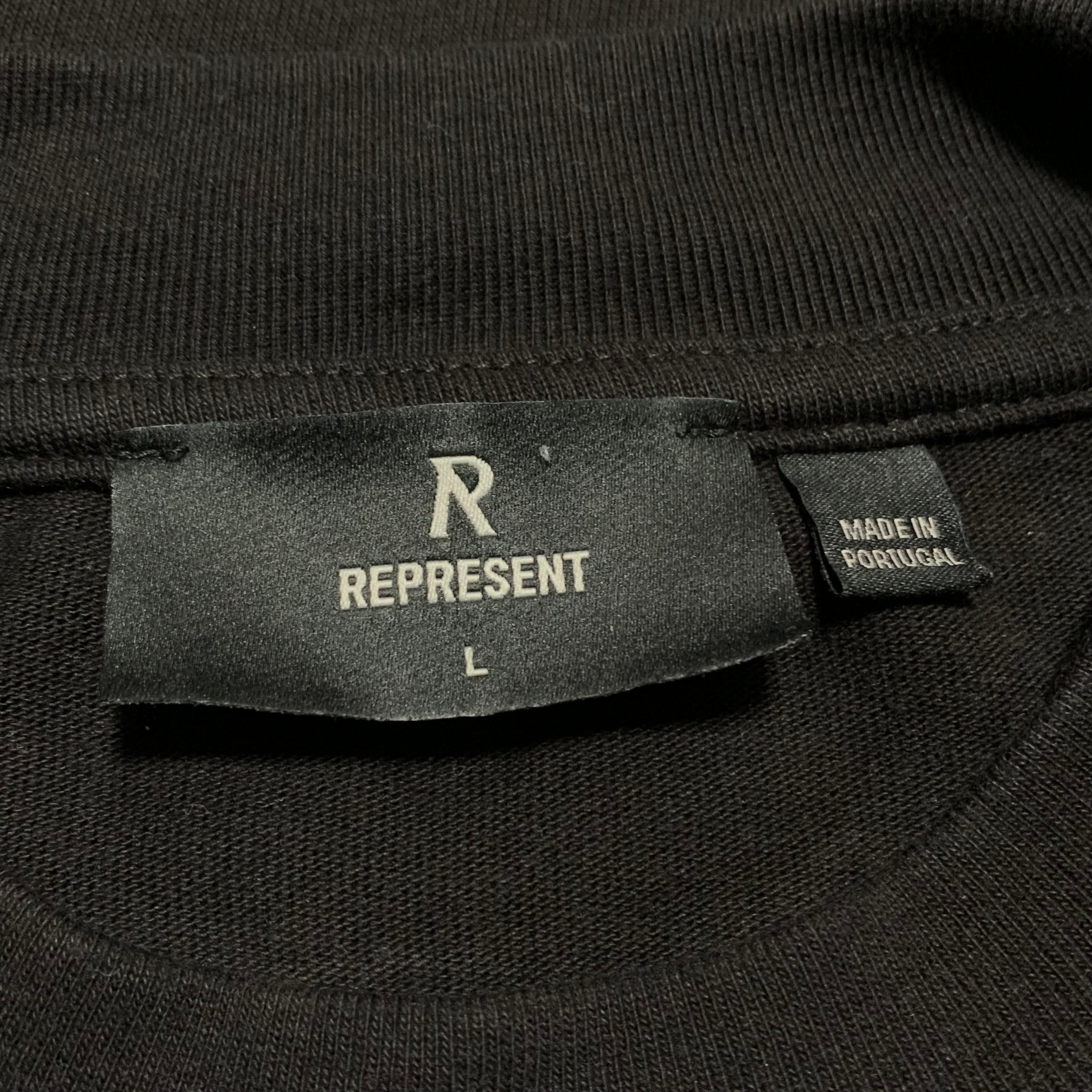 Represent Large Applique England Jet Black Tee