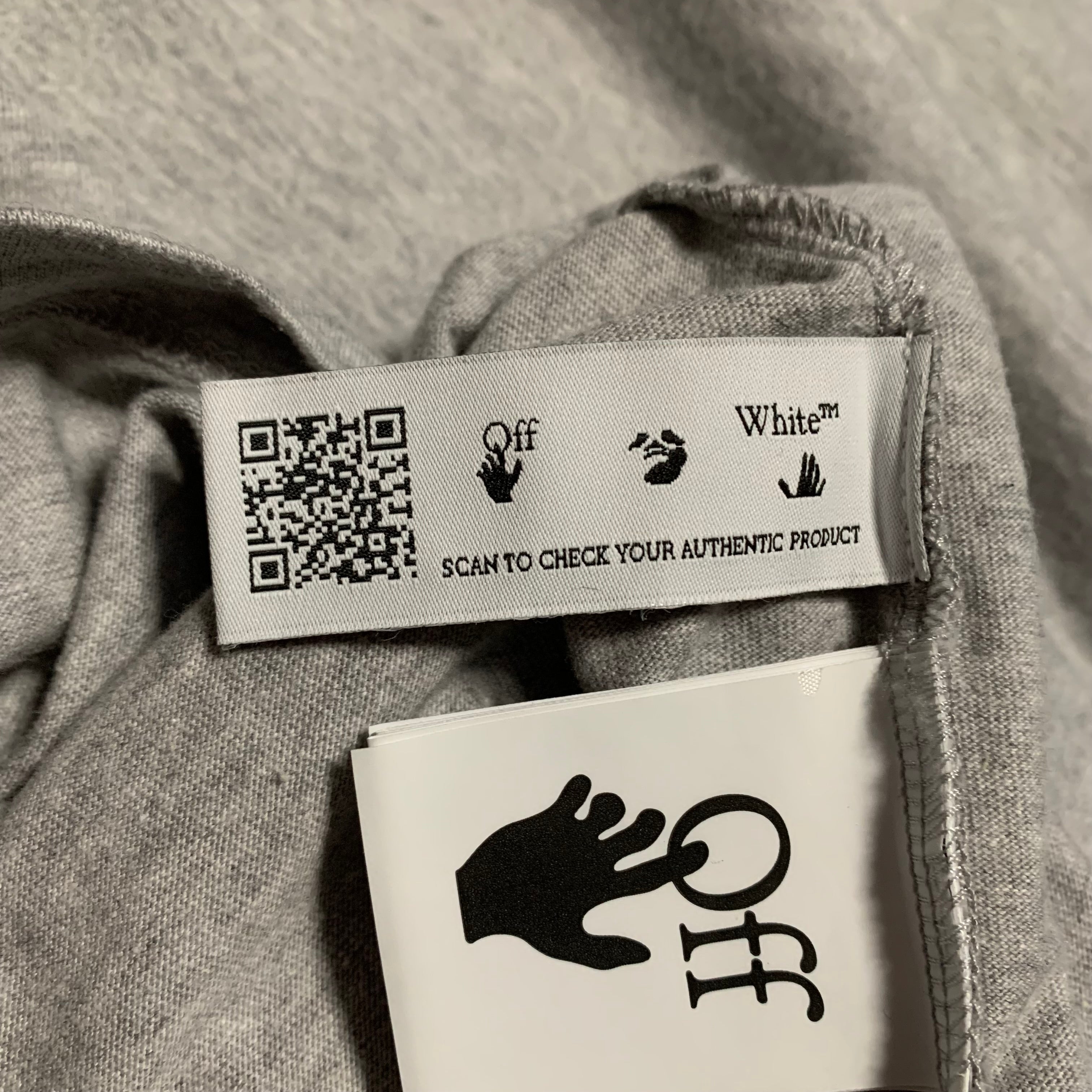 Off White Large Marker Arrows Grey Tee Virgil Abloh